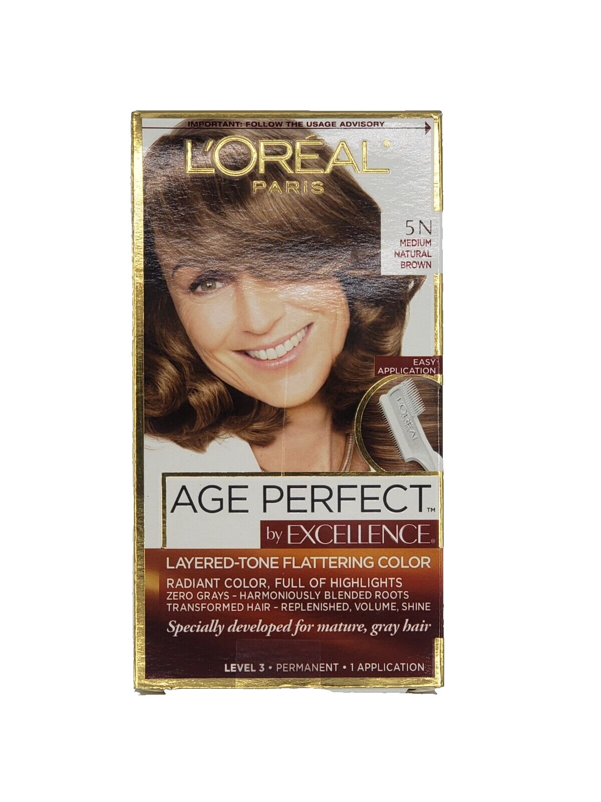NEW L'OREAL Age Perfect By Excellence 5N MEDIUM NATURAL BROWN NEW L'OREAL Age Perfect By Excellence 5N MEDIUM NATURAL BROWN