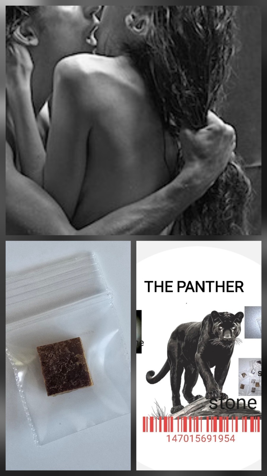 🔥THE PANTHER a powerful delay ejaculation (Big piece black stone) for Men