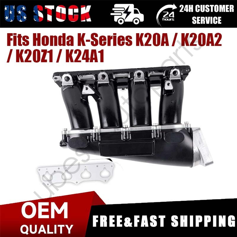 Ultra Street black Split Intake Manifold for Honda K20A K20A2 K20Z1 K24A1