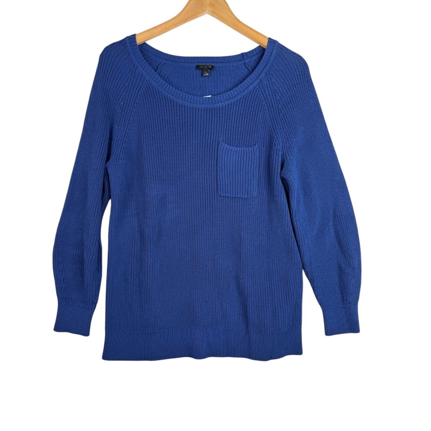 NWT Talbots Pima Cotton Scoop Neck Front Pocket Sweater size 1X Dark Blue NWT Talbots Pima Cotton Scoop Neck Front Pocket Sweater size 1X Dark Blue