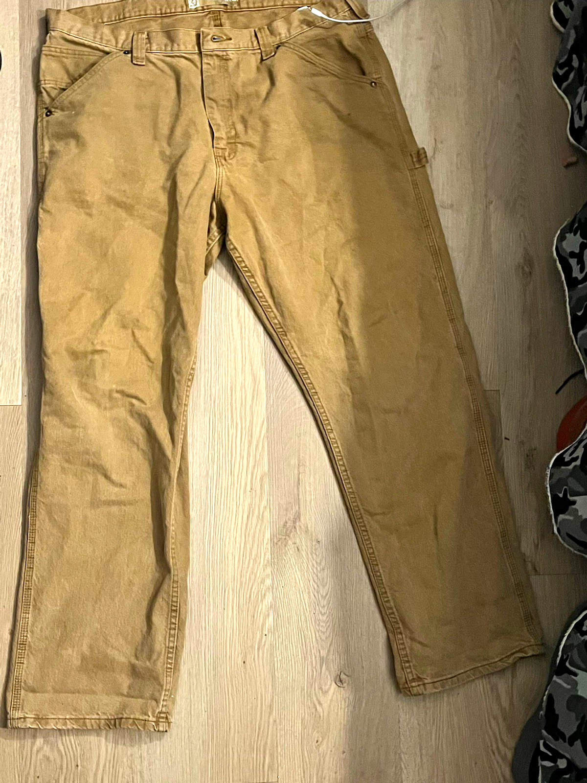 Lee Mens Carpenter Work Pants 40X32 Tan Cotton Twill Construction Lee Mens Carpenter Work Pants 40X32 Tan Cotton Twill Construction