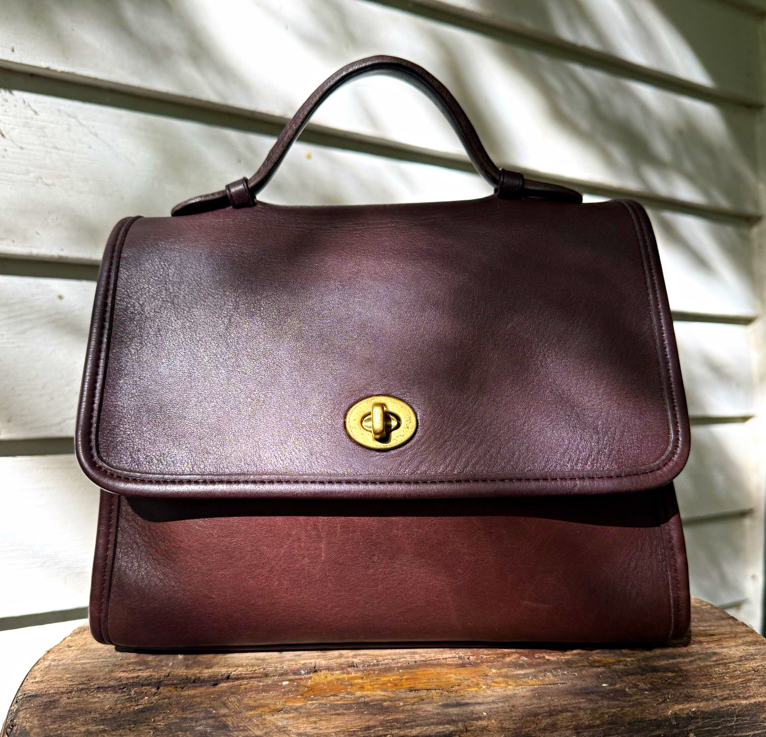 Coach Court Bag (Style 9870) in mahogany brown missing crossbody strap Coach Court Bag (Style 9870) in mahogany brown missing crossbody strap