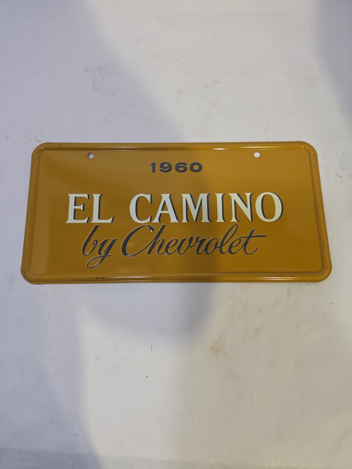 Vintage 1960 EL CAMINO By Chevrolet Showroom Plate Very Rare Vintage 1960 EL CAMINO By Chevrolet Showroom Plate Very Rare