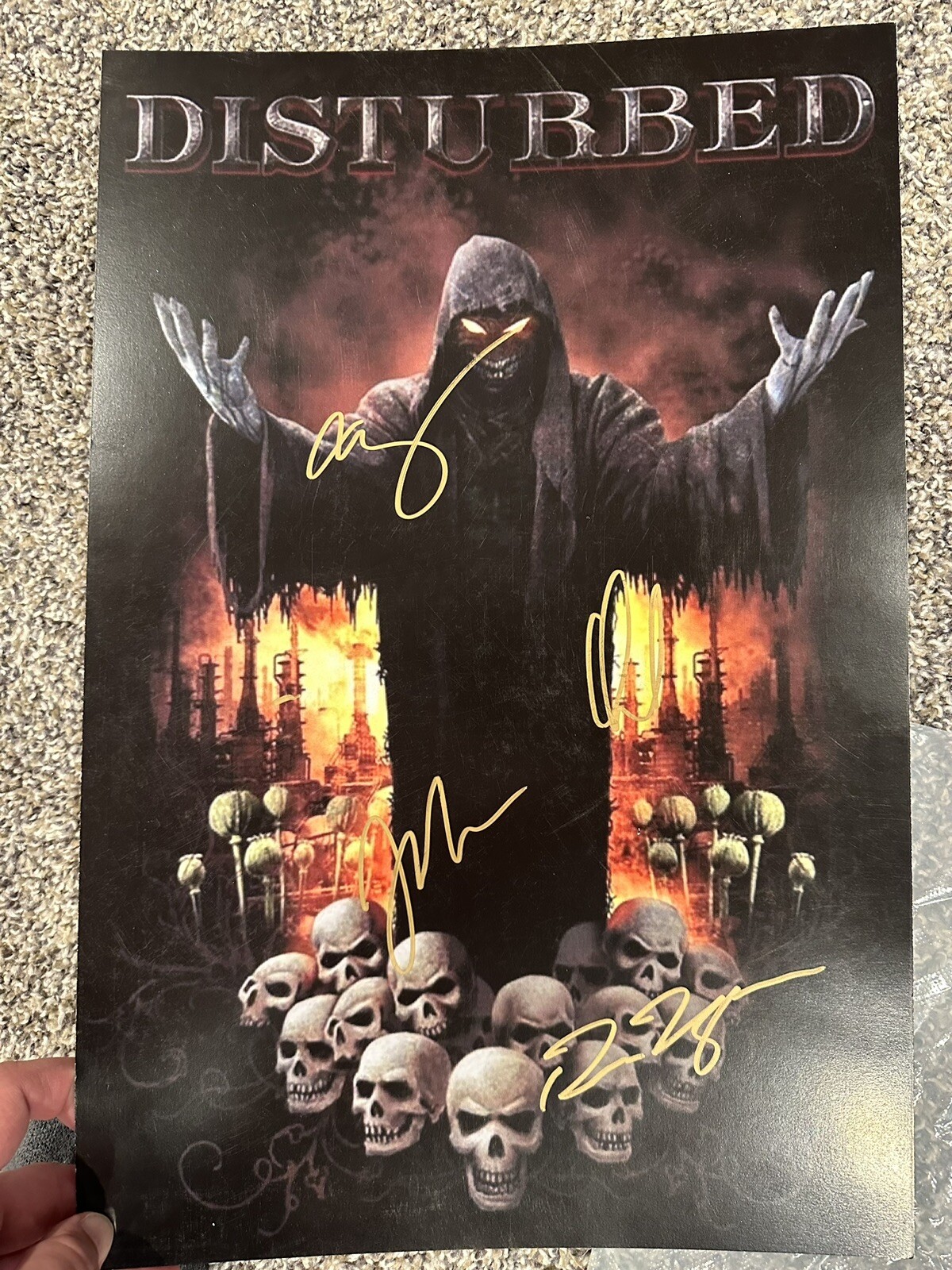 Disturbed Signed 12x18” Poster Disturbed Signed 12x18” Poster