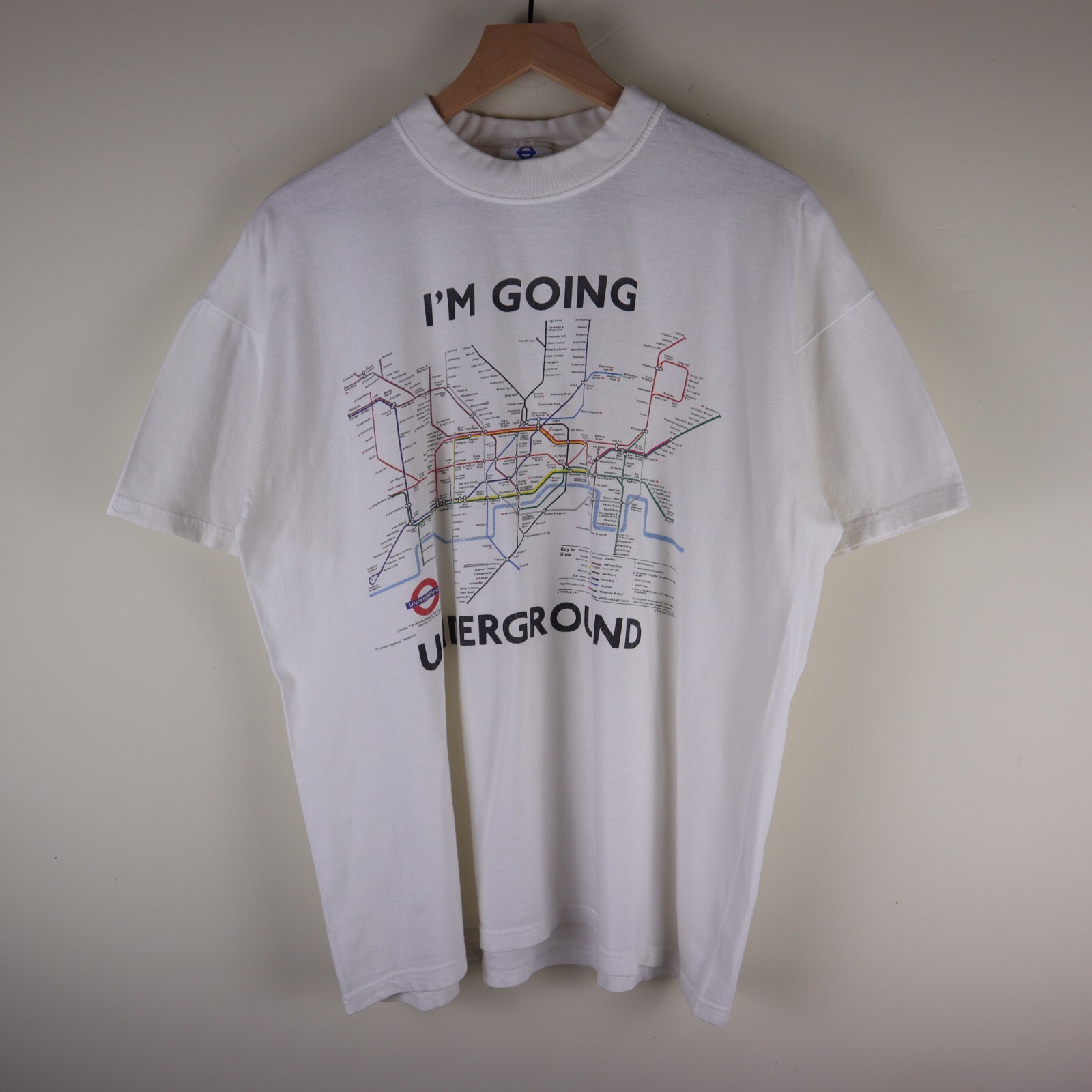 Vintage London Underground Transit System Shirt New All Size
