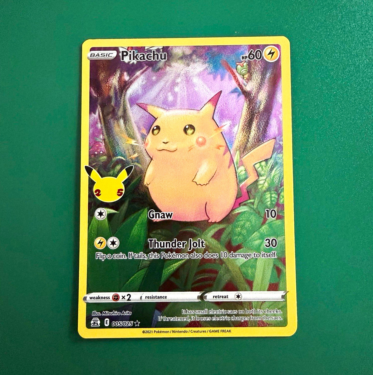 The Pokemon Company Pikachu 005/025 Celebrations Holo Promo Pokemon TCG 2021 ENG The Pokemon Company Pikachu 005/025 Celebrations Holo Promo Pokemon TCG 2021 ENG