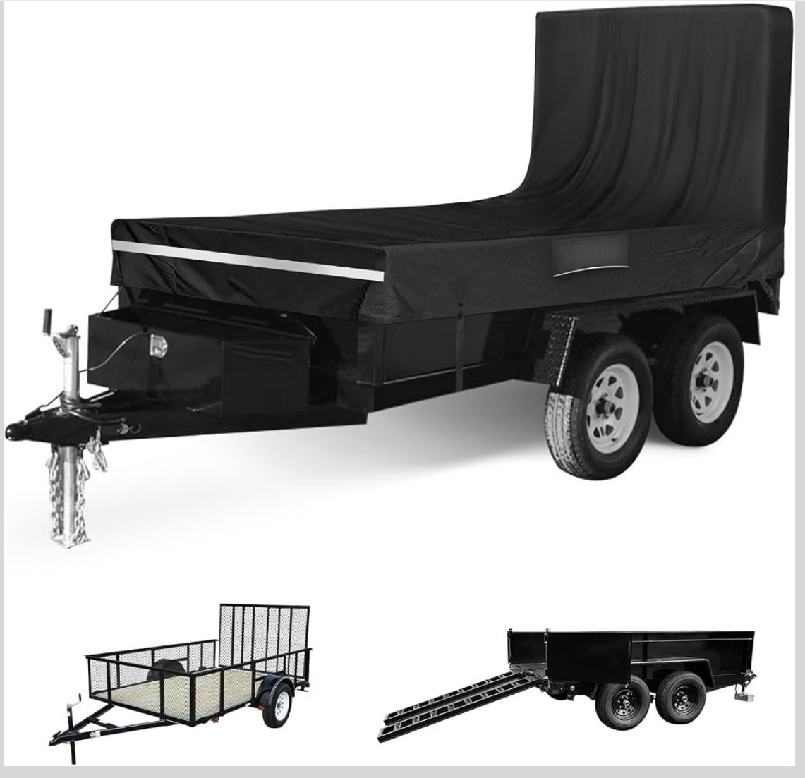Utility Trailer Cover, 4x8 Trailer Cover with Rear Landscape/Ramp Gate Utility Trailer Cover, 4x8 Trailer Cover with Rear Landscape/Ramp Gate