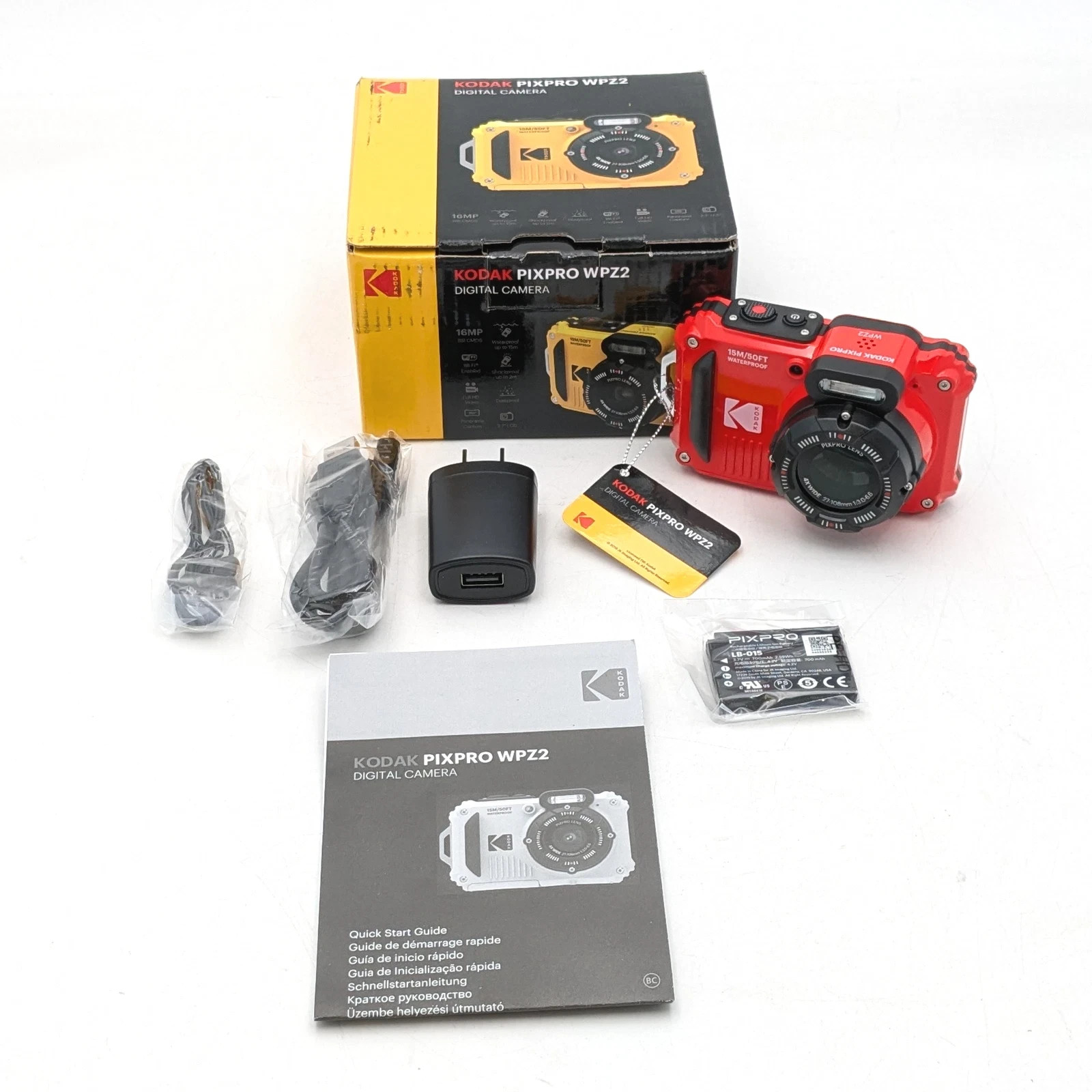 Kodak PIXPRO WPZ2 16MP Waterproof Digital Camera - Red