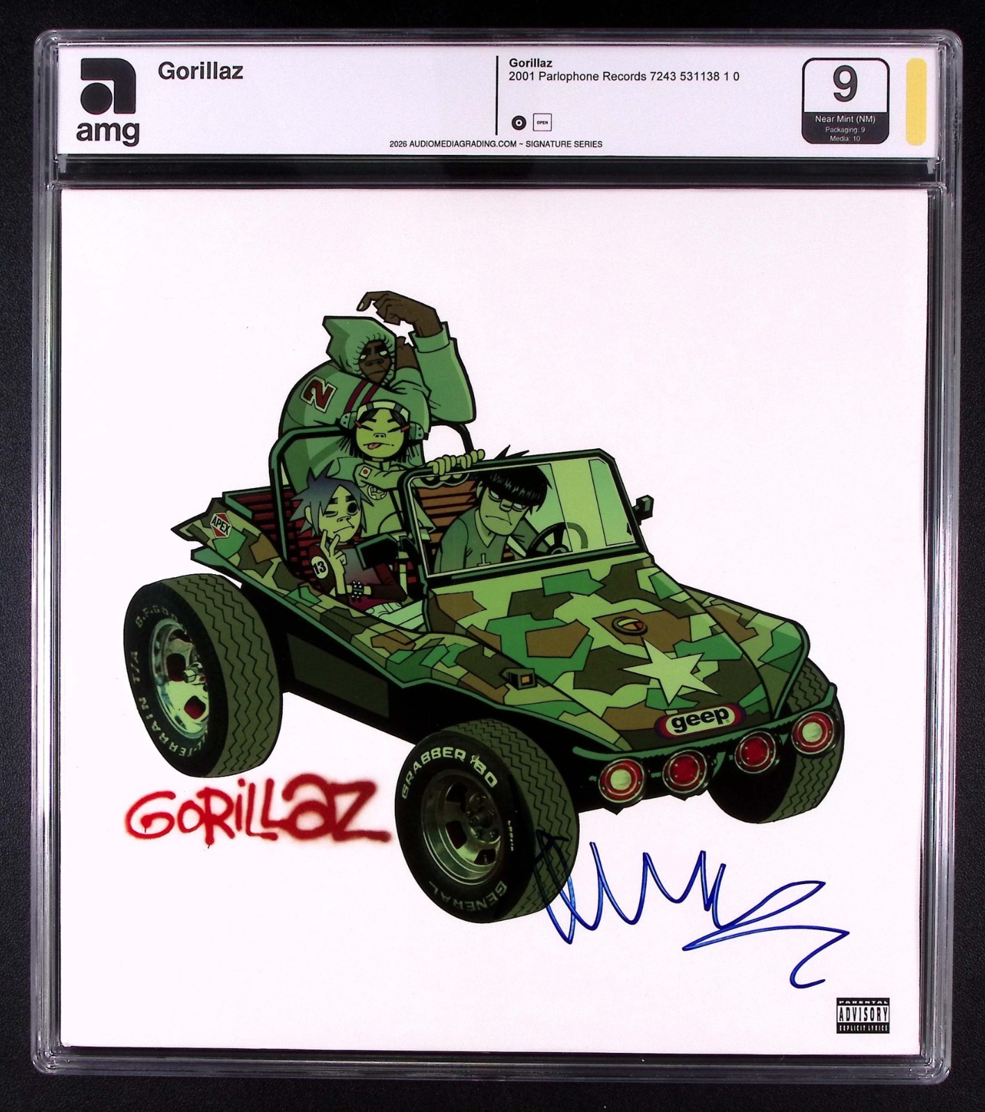 DAMON ALBARN SIGNED GORILLAZ SELF-TITLED VINYL RECORD-BECKETT DAMON ALBARN SIGNED GORILLAZ SELF-TITLED VINYL RECORD-BECKETT