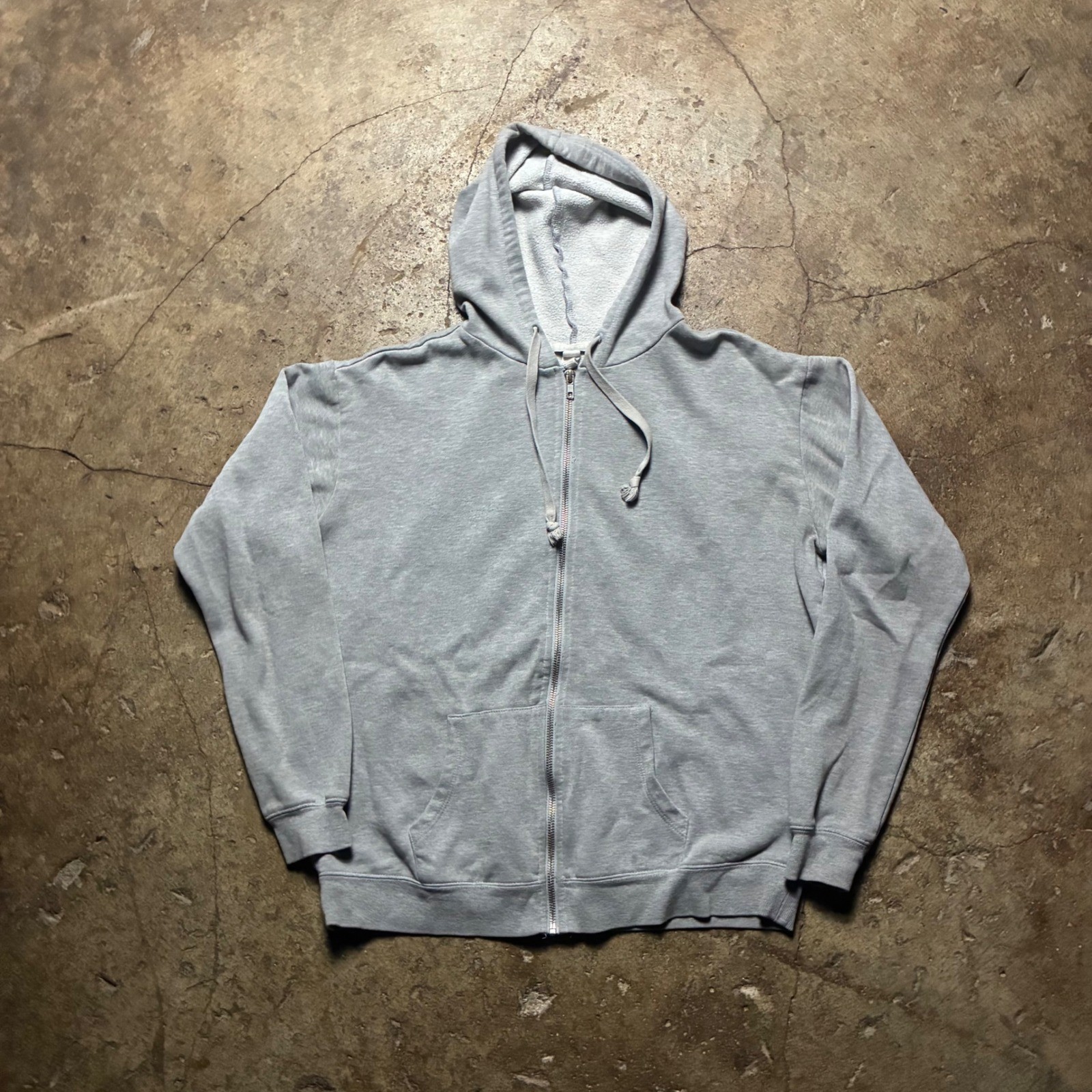 Full Tilt Mens Heather Gray Full Zip Hoodie Sweatshirt Size L XL