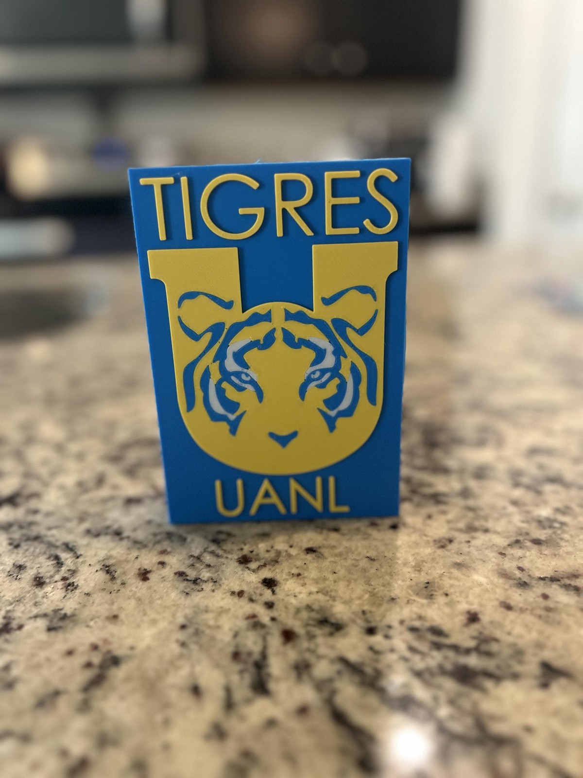 Tigres UANL 3D Decorative Box | Liga MX Soccer Personalized Fan Decor | Made in