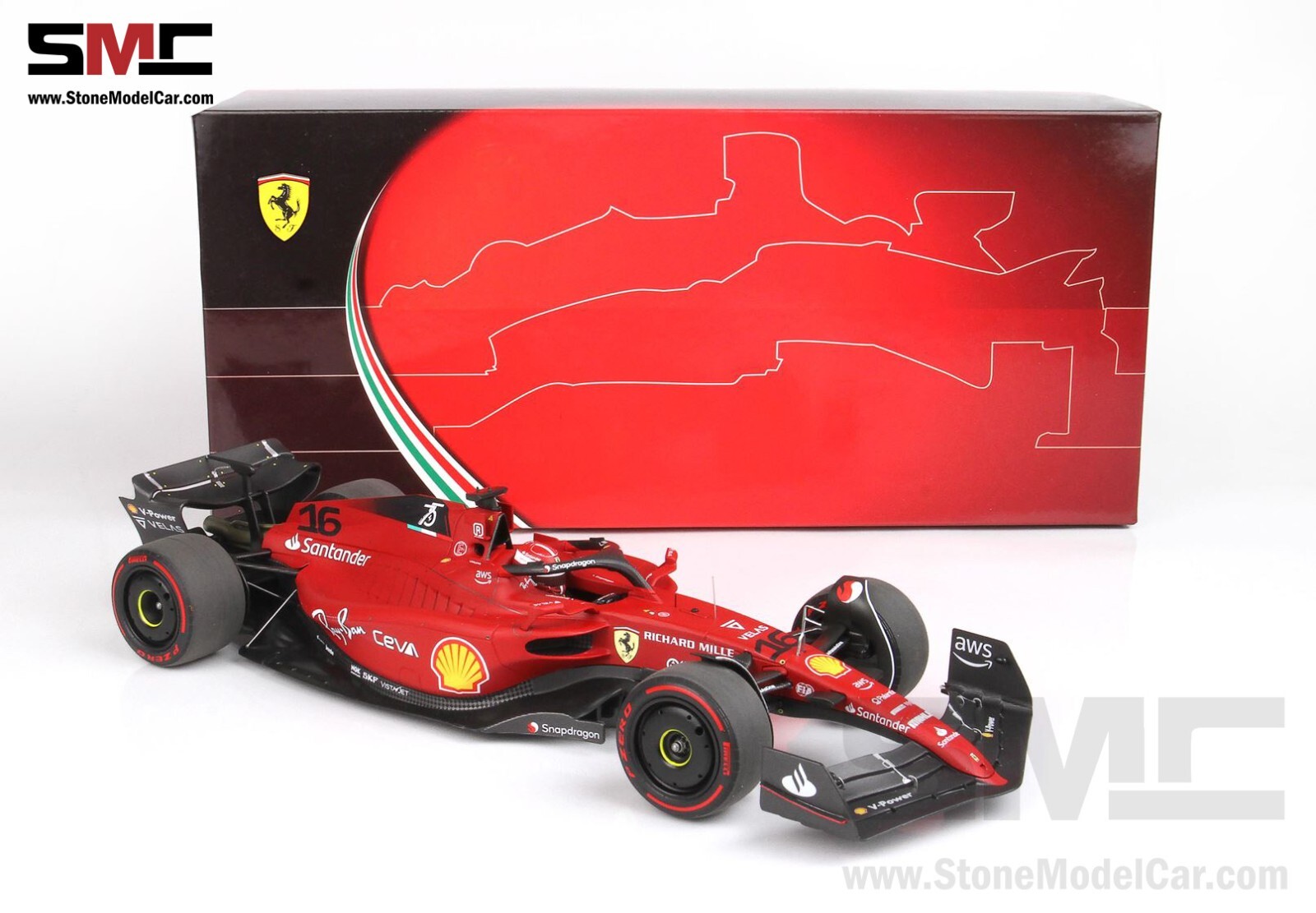 BBR 1:18 Ferrari F1-75 #16 Charles Leclerc Bahrain GP Winner 1st Win of F1 2022