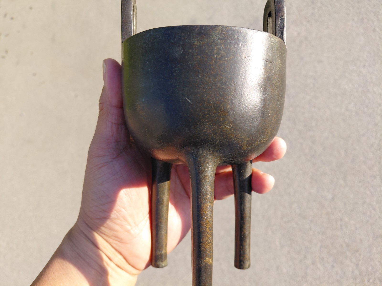 ⭕️ Rare 19th Century Chinese Scholar Incense Tripod Burner, Shisou Mark ⭕️ Rare 19th Century Chinese Scholar Incense Tripod Burner, Shisou Mark