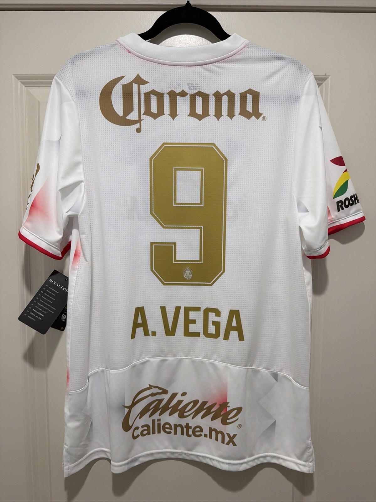 Alexis Vega #9 Mens LARGE New Balance Away Toluca FAN Jersey