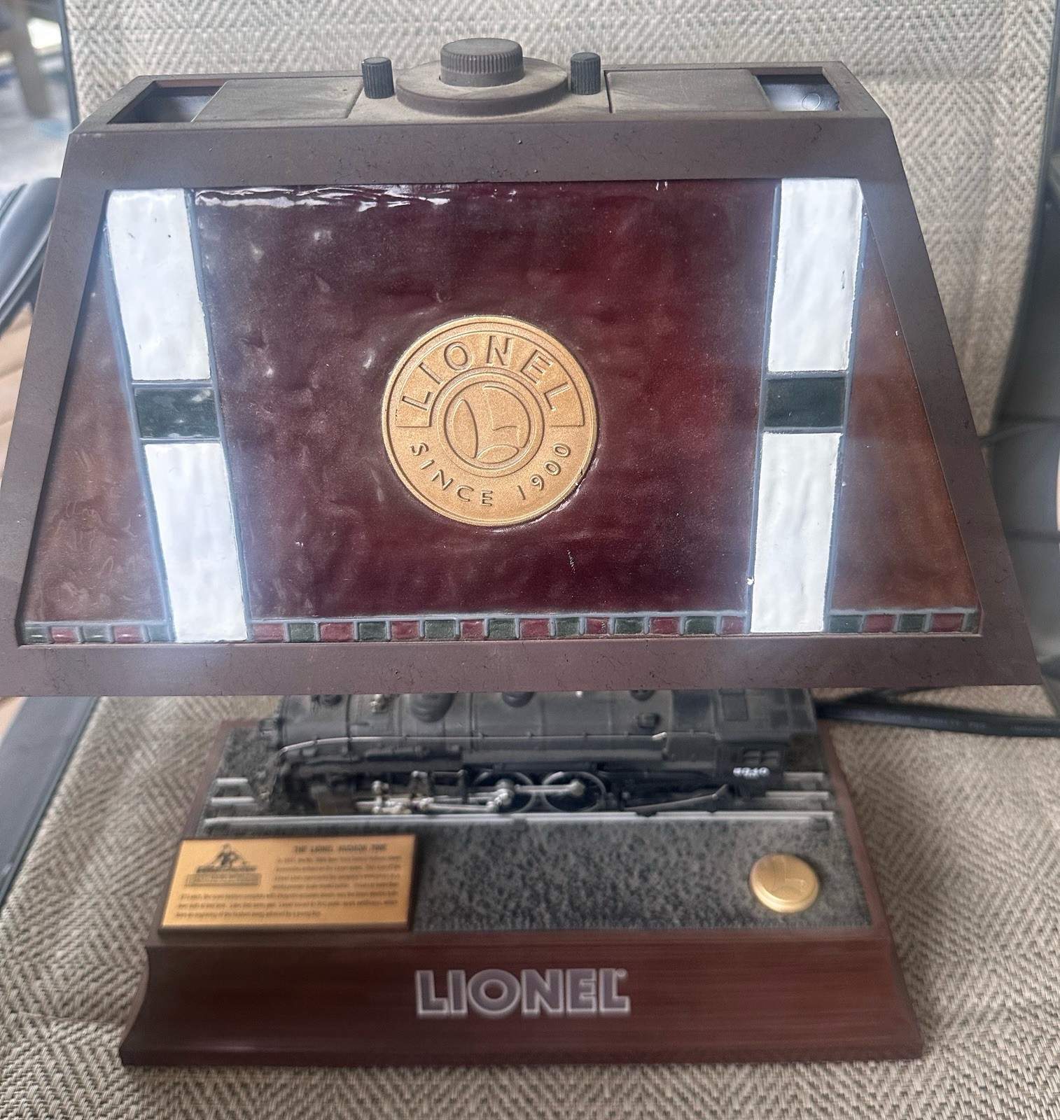 Vintage Lionel Hudson 700E Animated Railroad Train Table Lamp Desk Sound Works