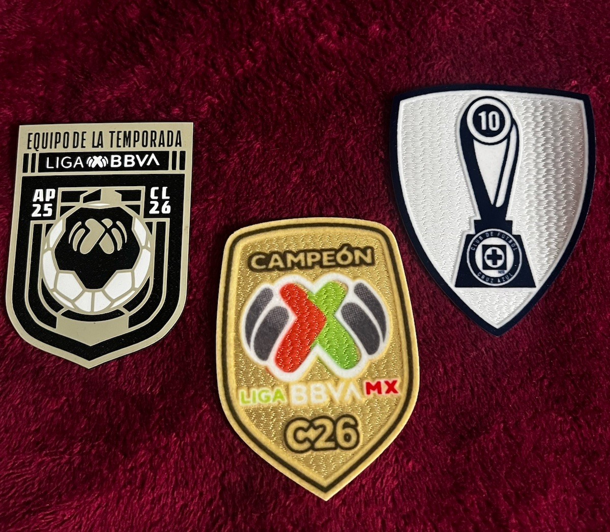 Cruz Azul FC Champions 2026 Liga MX Patch Set Cruz Azul FC Champions 2026 Liga MX Patch Set