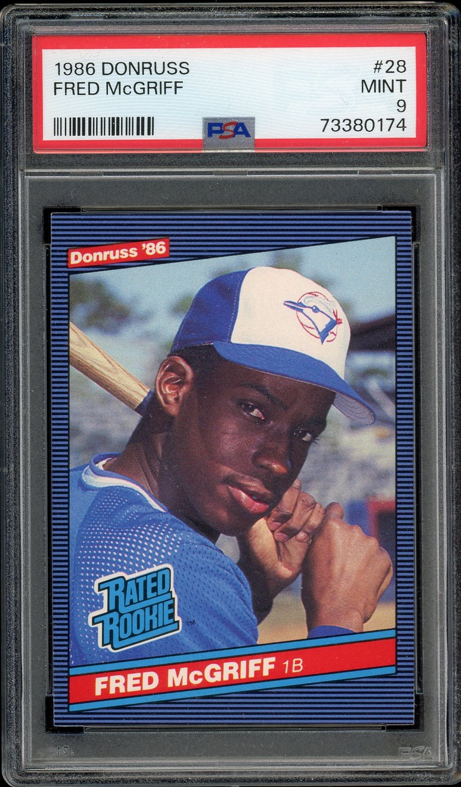 1986 Donruss #28 Fred McGriff - PSA 9