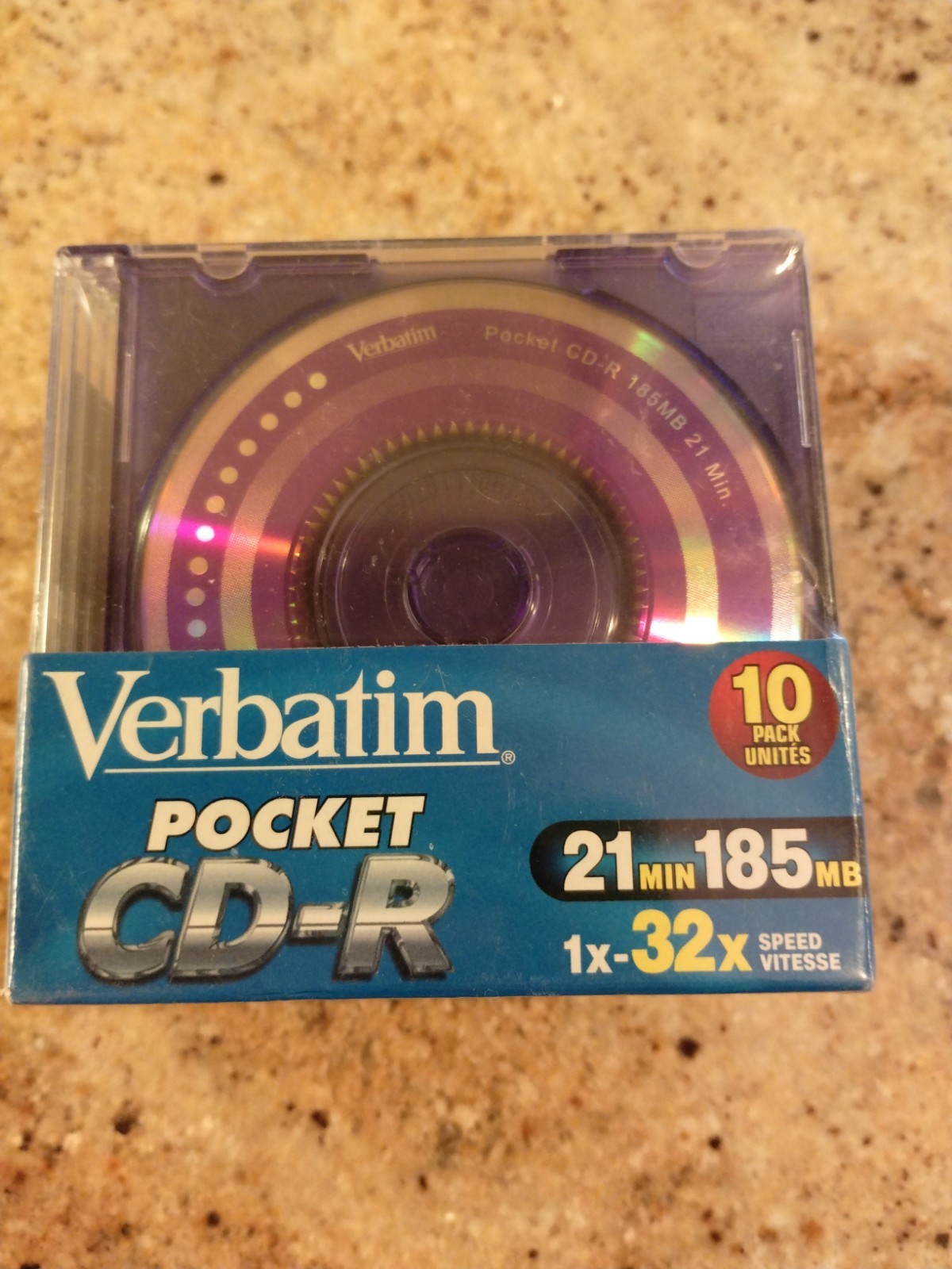 Verbatim Pocket CD-R 10 Pack Color Mini CD-R Discs New & Sealed 21 Min 185MB