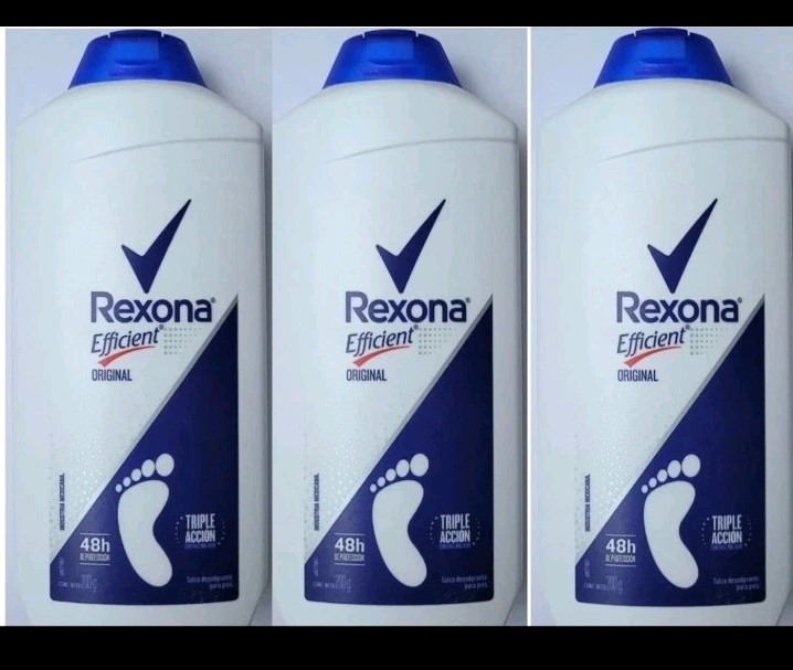 Rexona efficient talco para pies deodorant foot talcum powder 200g-PACK x 3 Rexona efficient talco para pies deodorant foot talcum powder 200g-PACK x 3
