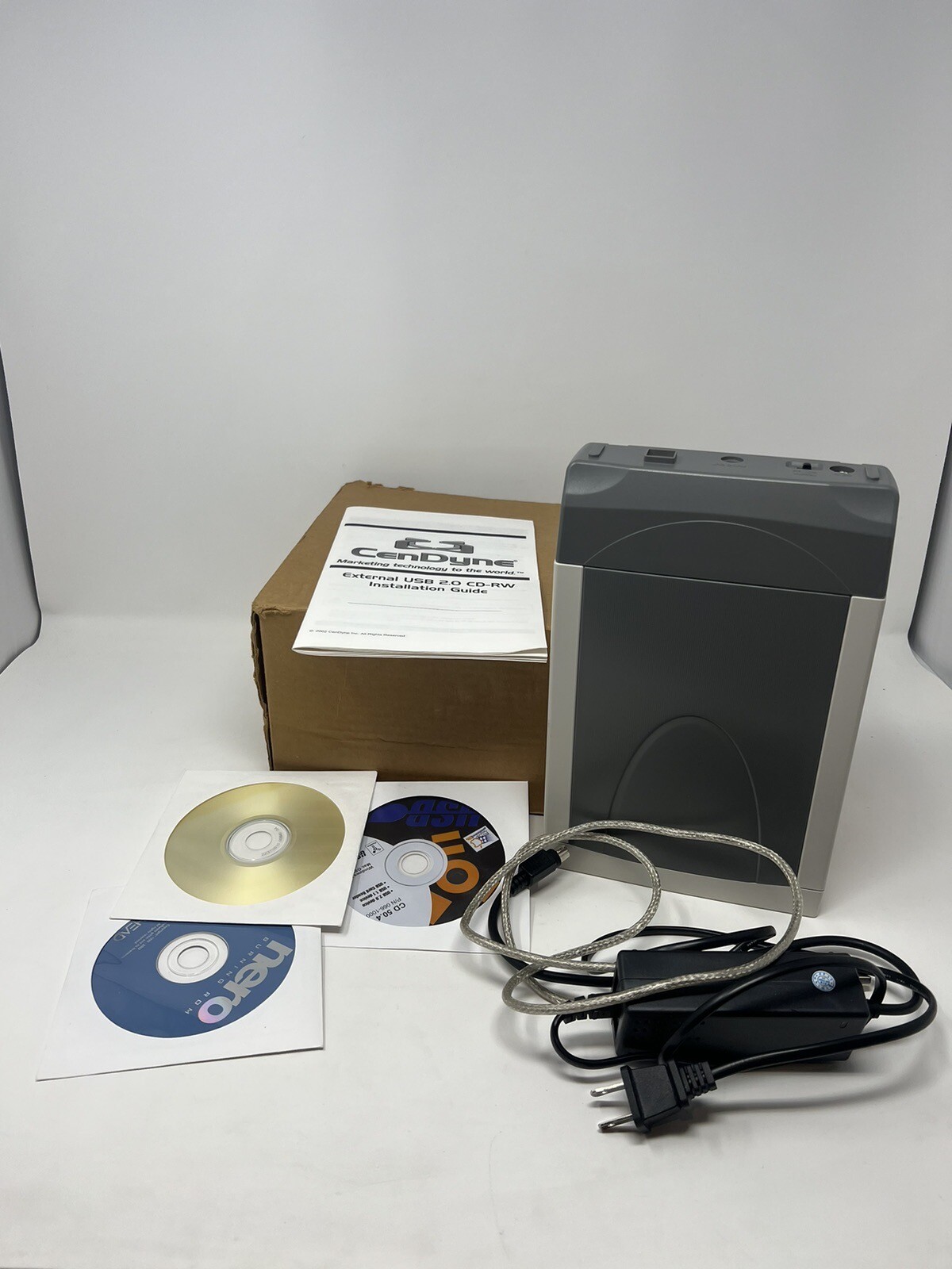 2002 CenDyne External CD Drive USB 2.0 CD-RW 2002 CenDyne External CD Drive USB 2.0 CD-RW