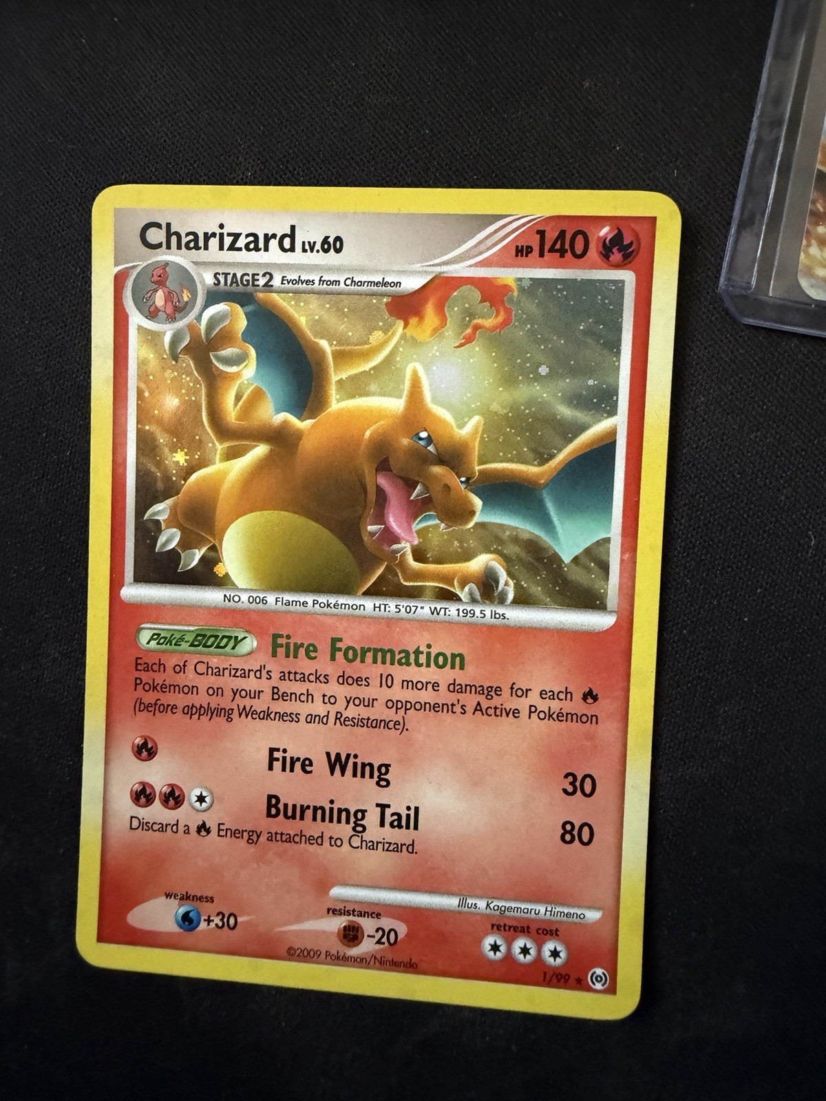2009 Pokemon Arceus Charizard Cracked Ice Holo 1/99