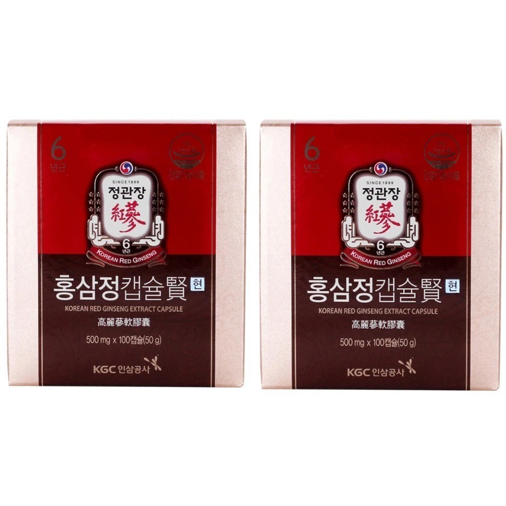 KGC CheongKwanJang Red Ginseng Extract Capsule 500mg x 100 x 2 | Korean 6-Year