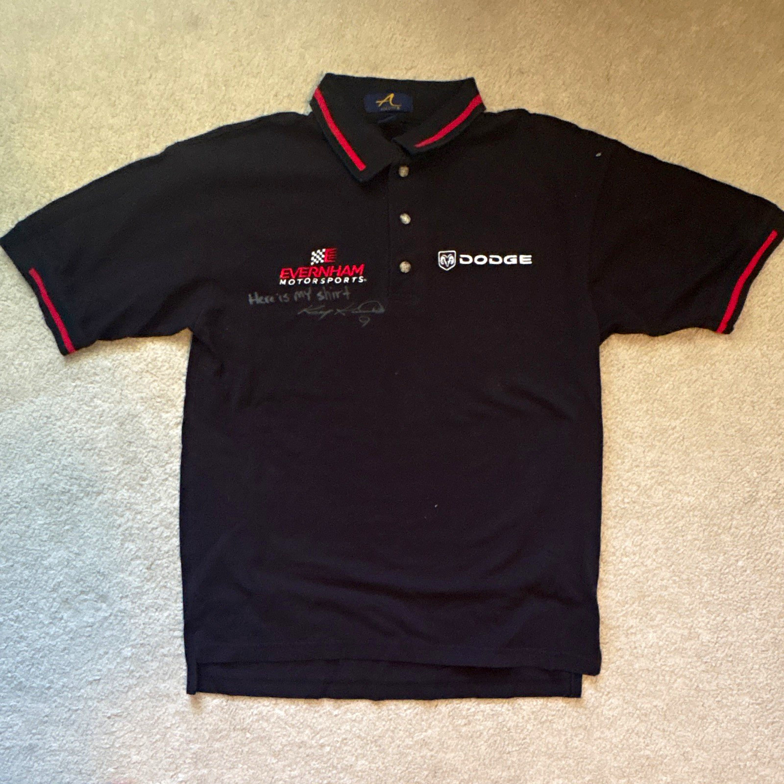 Kasey Kahne #9 Event Worn Evernham shirt signed \ Kasey Kahne #9 Event Worn Evernham shirt signed \