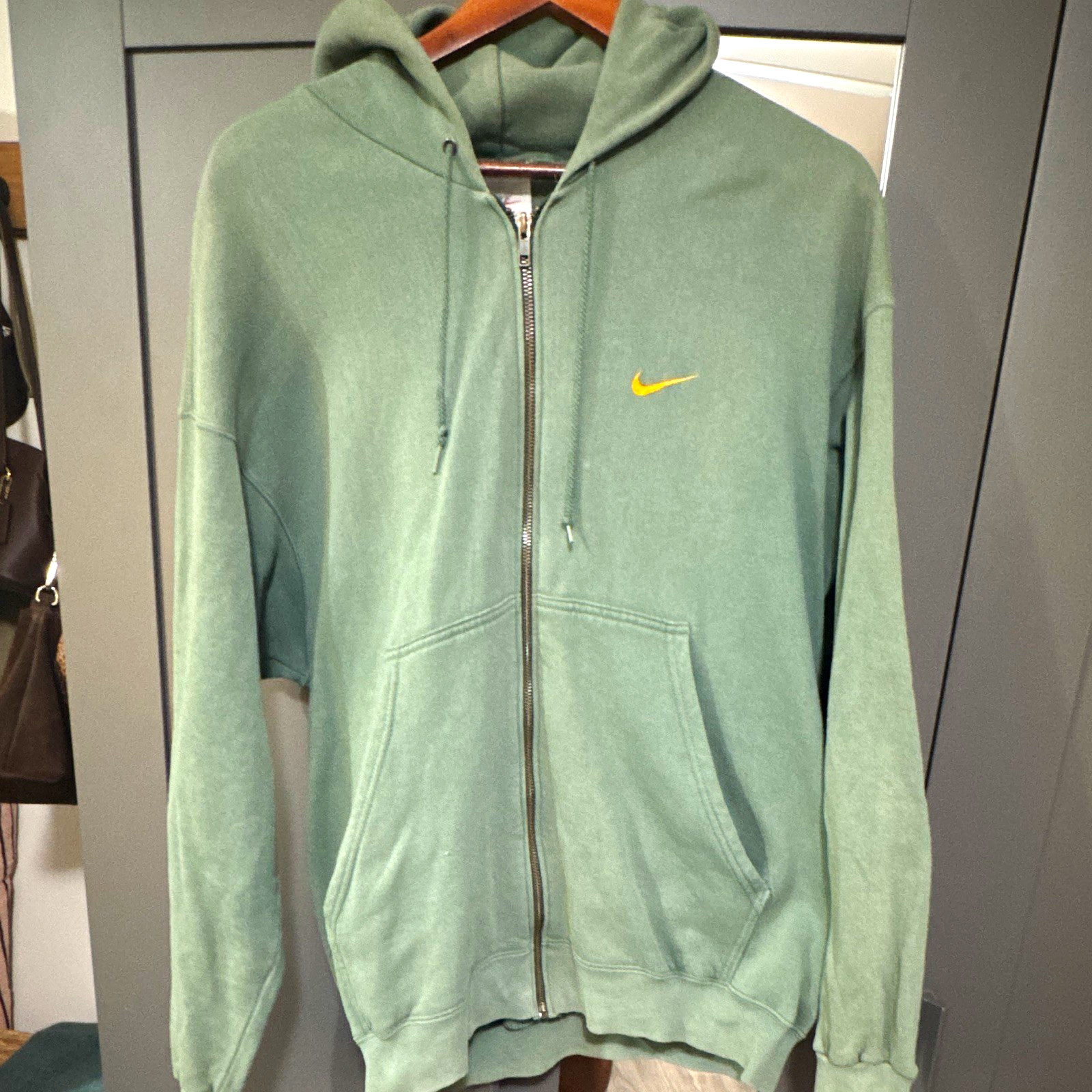 Vintage 90s Nike Jade Large Full Zip Fleece Hoodie Vintage 90s Nike Jade Large Full Zip Fleece Hoodie