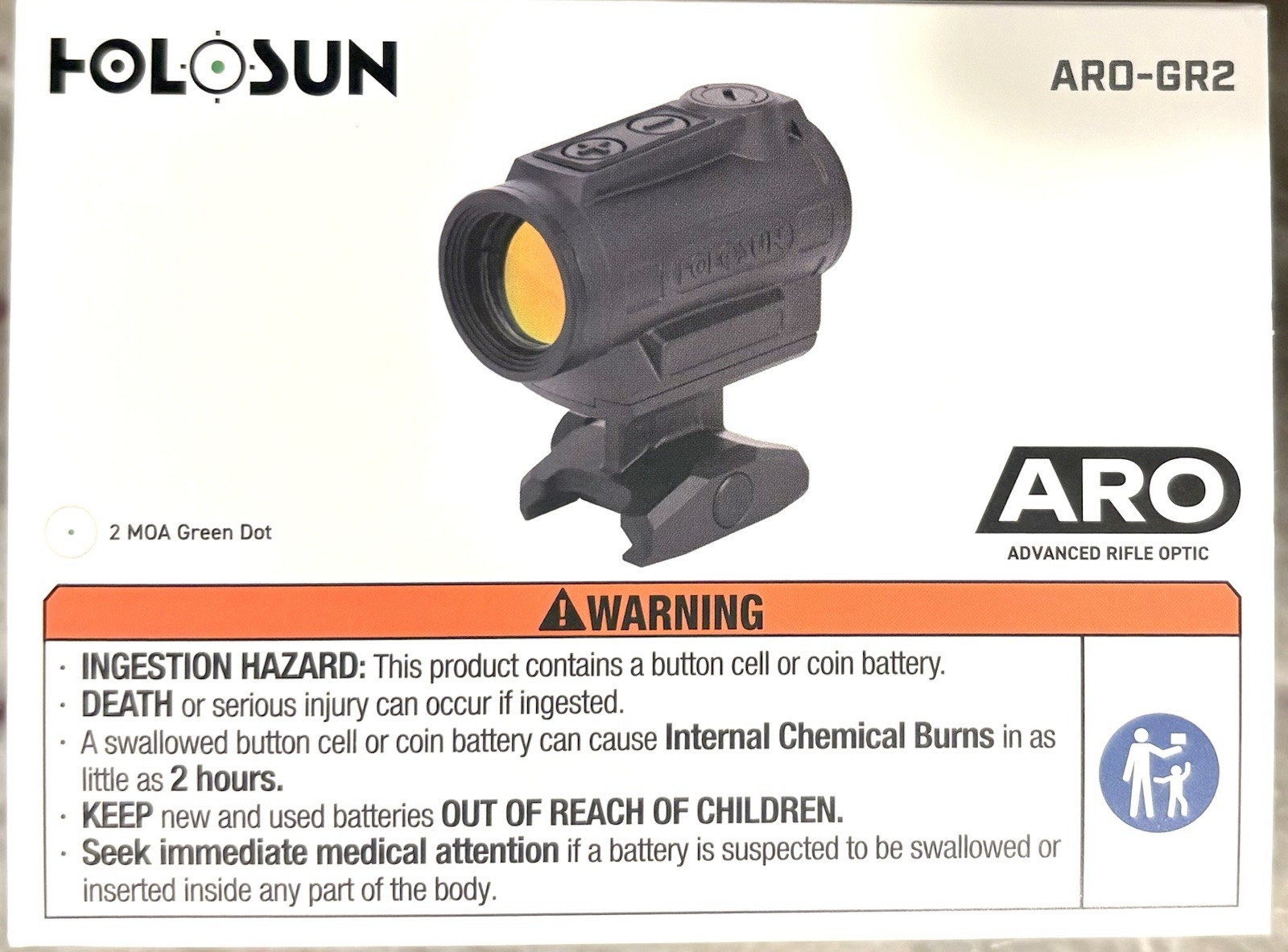 Brand New Holosun ARO-CORE Enclosed Green Dot 2 MOA Sight Brand New Holosun ARO-CORE Enclosed Green Dot 2 MOA Sight