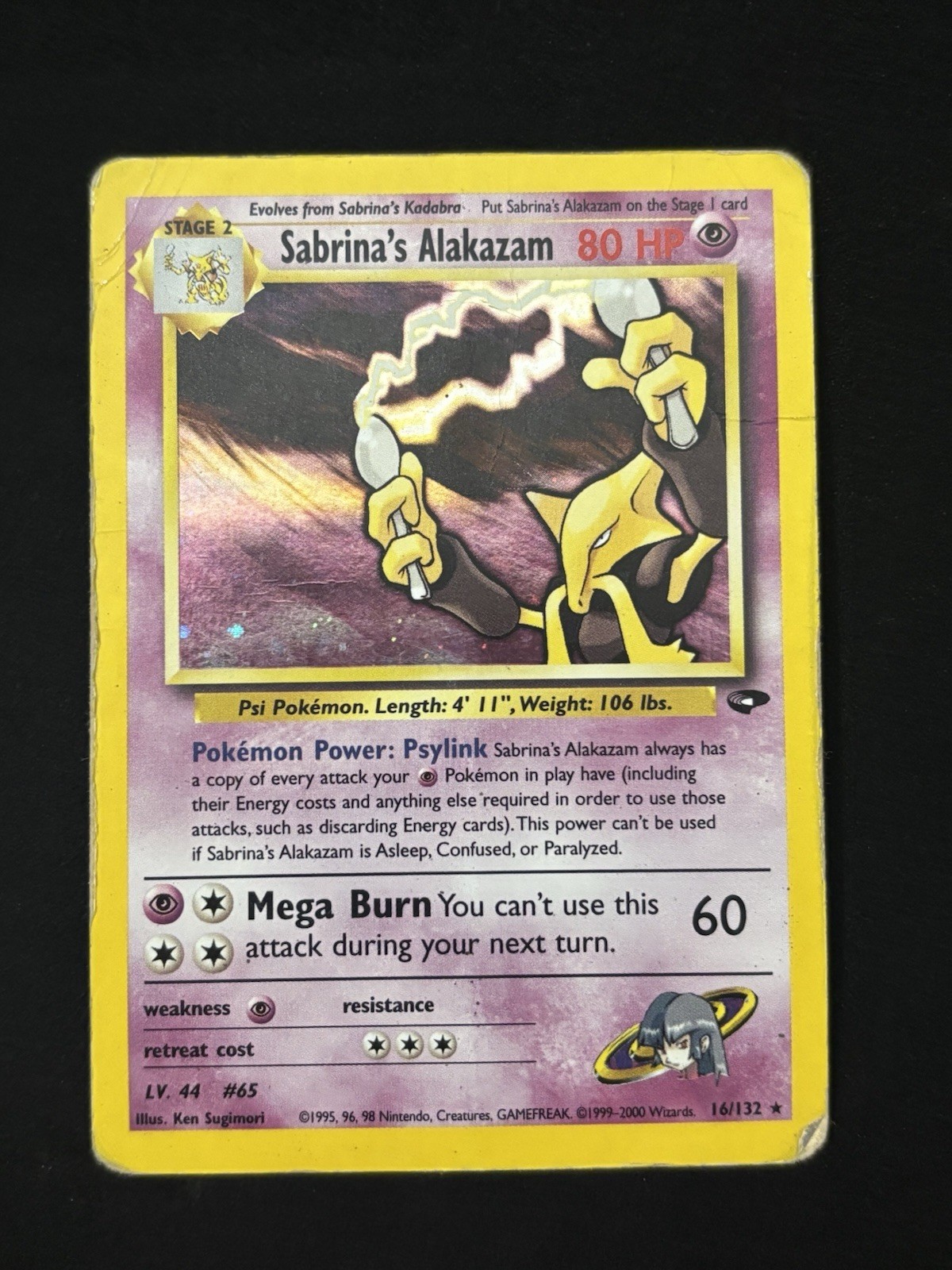 Sabrina\'s Alakazam 16/132 Gym Challenge Holo Pokémon TCG - DMG