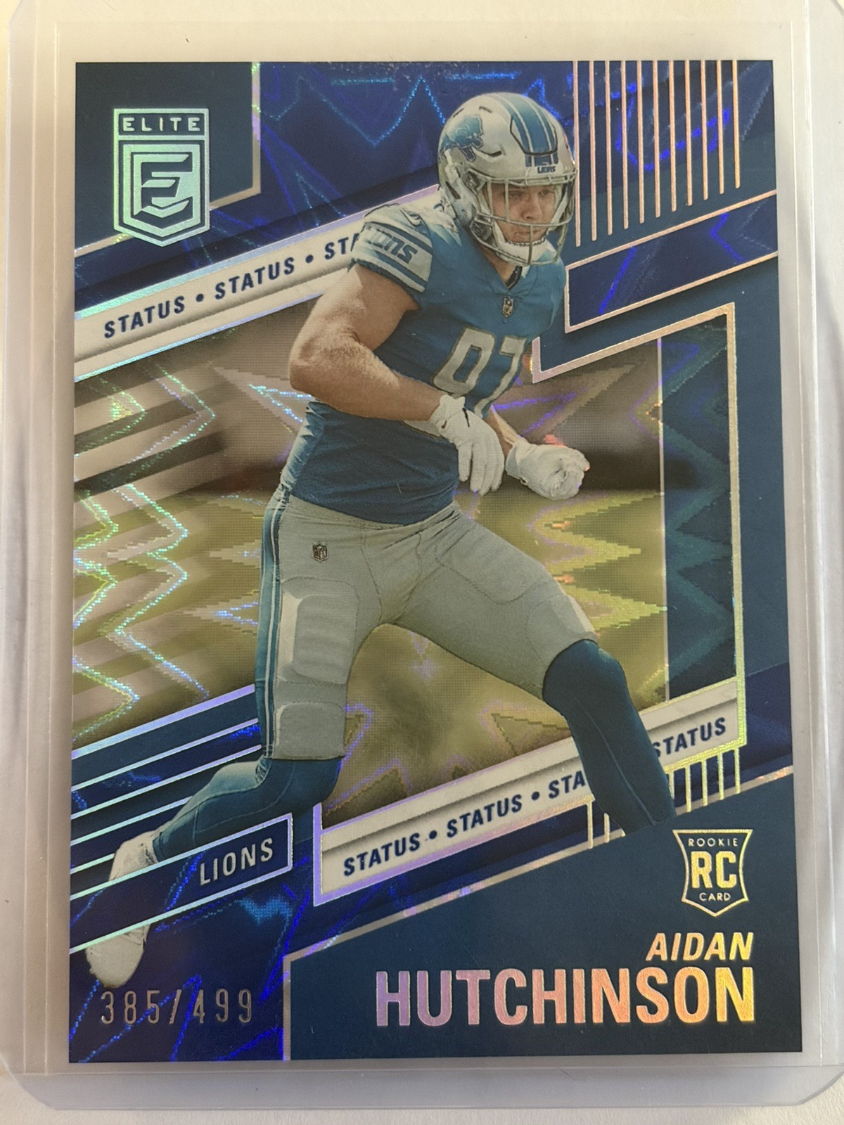 2022 Panini Donruss Elite - Rookies Aidan Hutchinson #136 Status Explosion /499