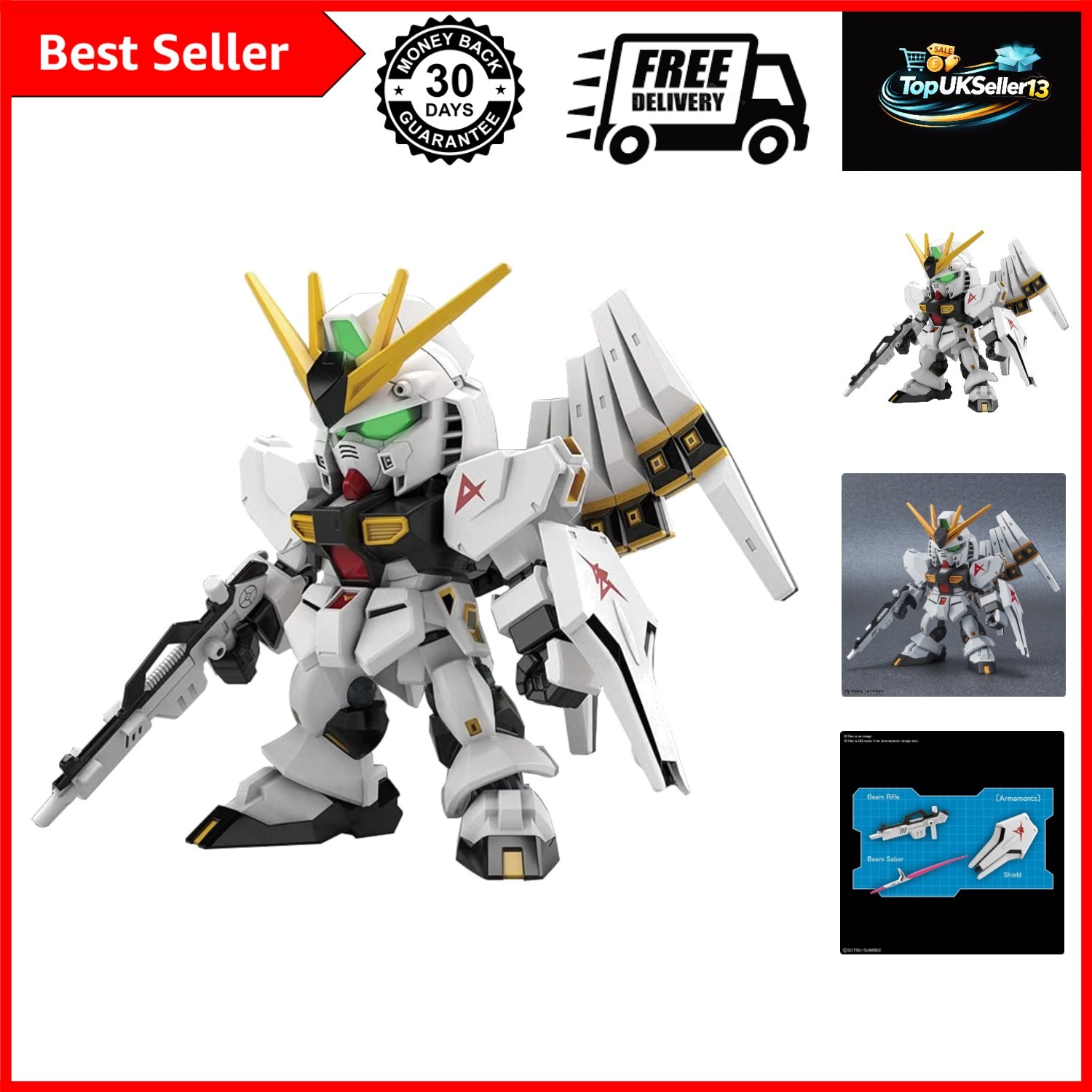 Bandai Hobby - Char\'s Counterattack - Nu Gundam, SD Gundam EX-Standard Model Kit