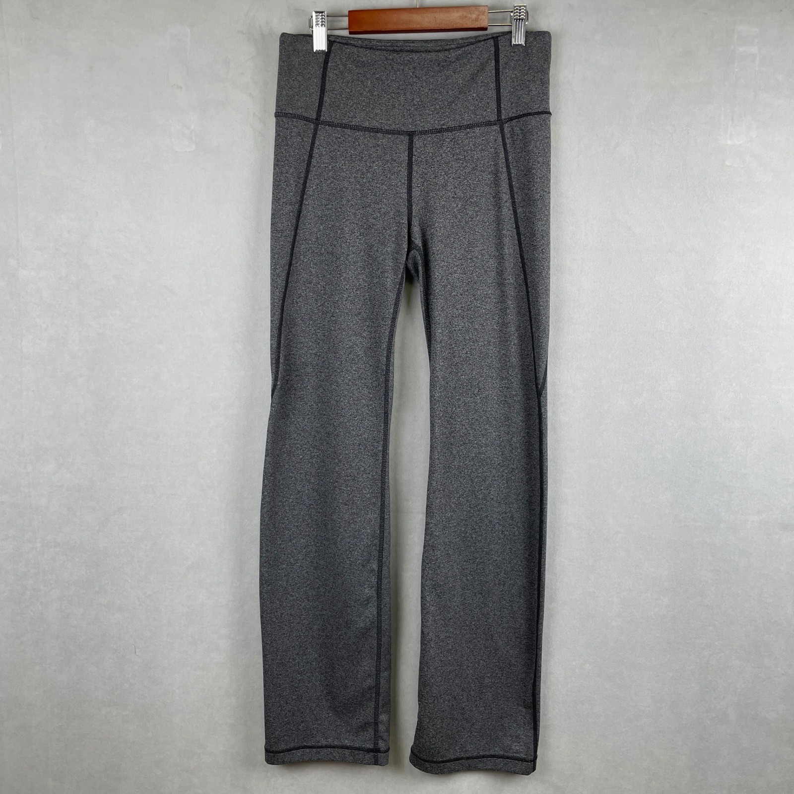 Athleta Gray Heather High Rise Straight Leg Yoga Pants Athleisure 869035-02 M