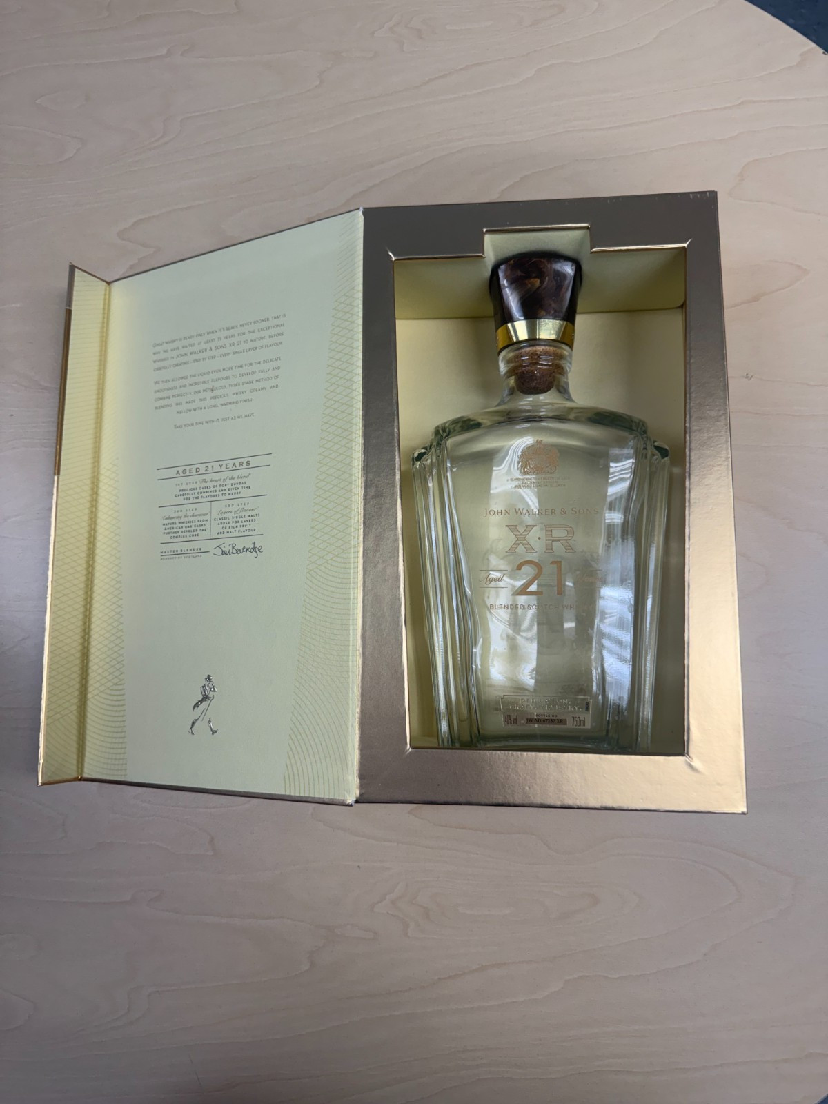 Johnnie Walker XR21 Empty Bottle & Box — Whisky Bottle Collectible