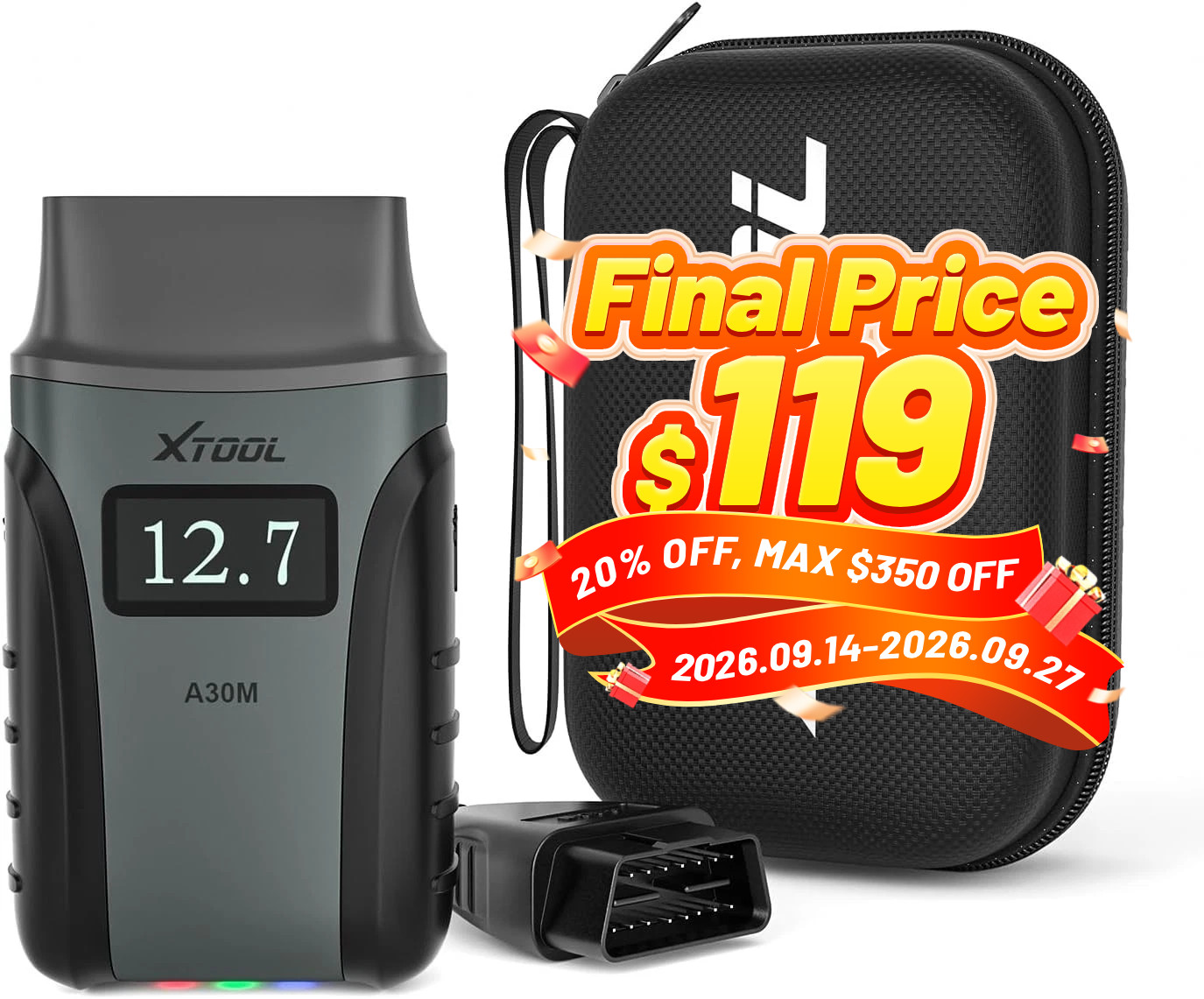 2026 XTOOL A30M V2.0 OBD2 Scanner Kit Wireless Bidirectional Diagnostic Tool