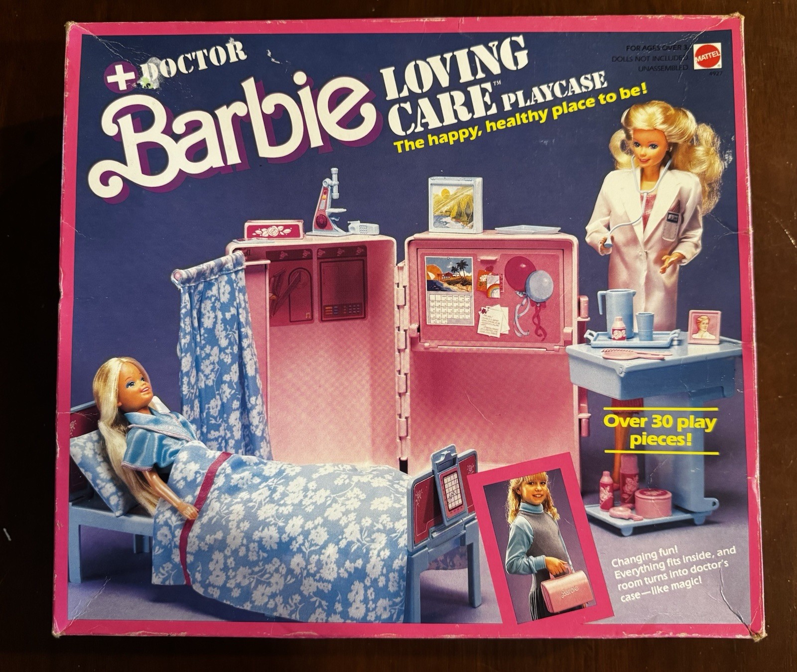 Barbie 1987 Vintage Doctor Loving Care Play Case Set #492 -CIB Pristine