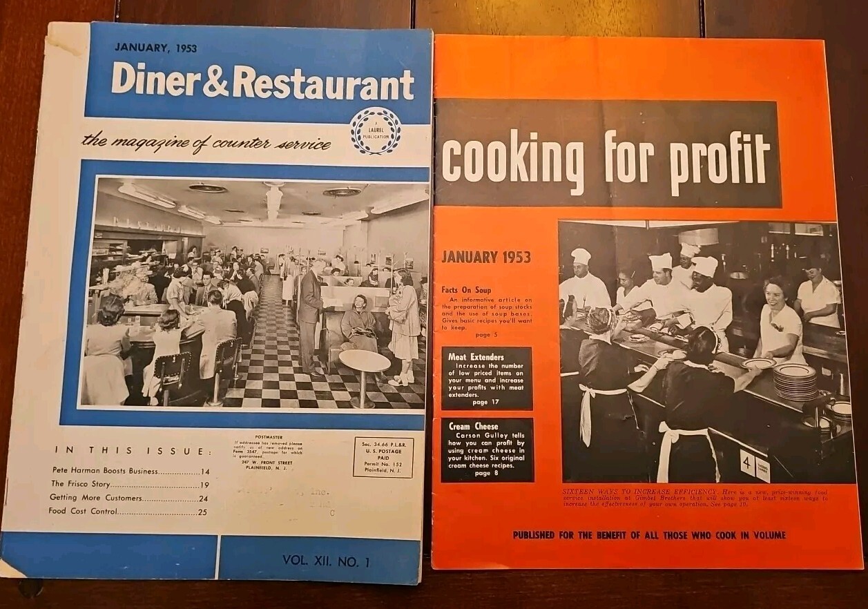 2 Rare January 1953 Magazines Cooking For Profit & Diner & Restaurant 2 Rare January 1953 Magazines Cooking For Profit & Diner & Restaurant