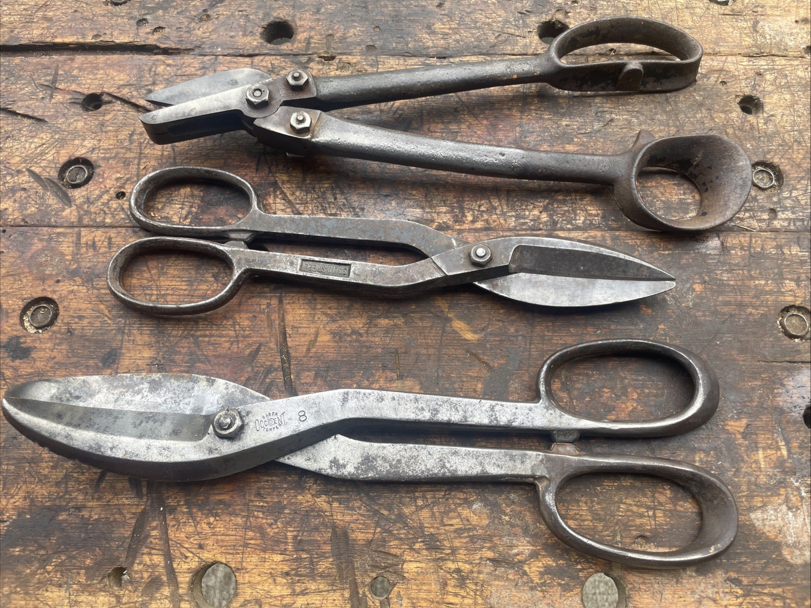 3 Antique Metal Shears 3 Antique Metal Shears