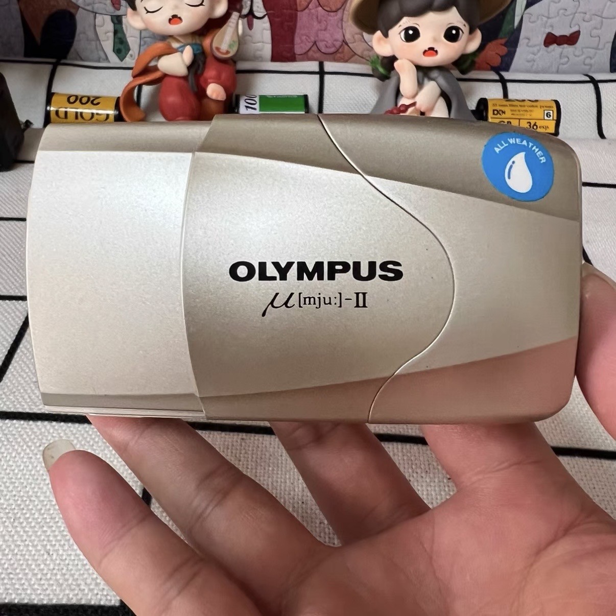 Olympus MJU II Champagne 35 mm Film Camera with 35 mm F2.8 Lens DE 90%new