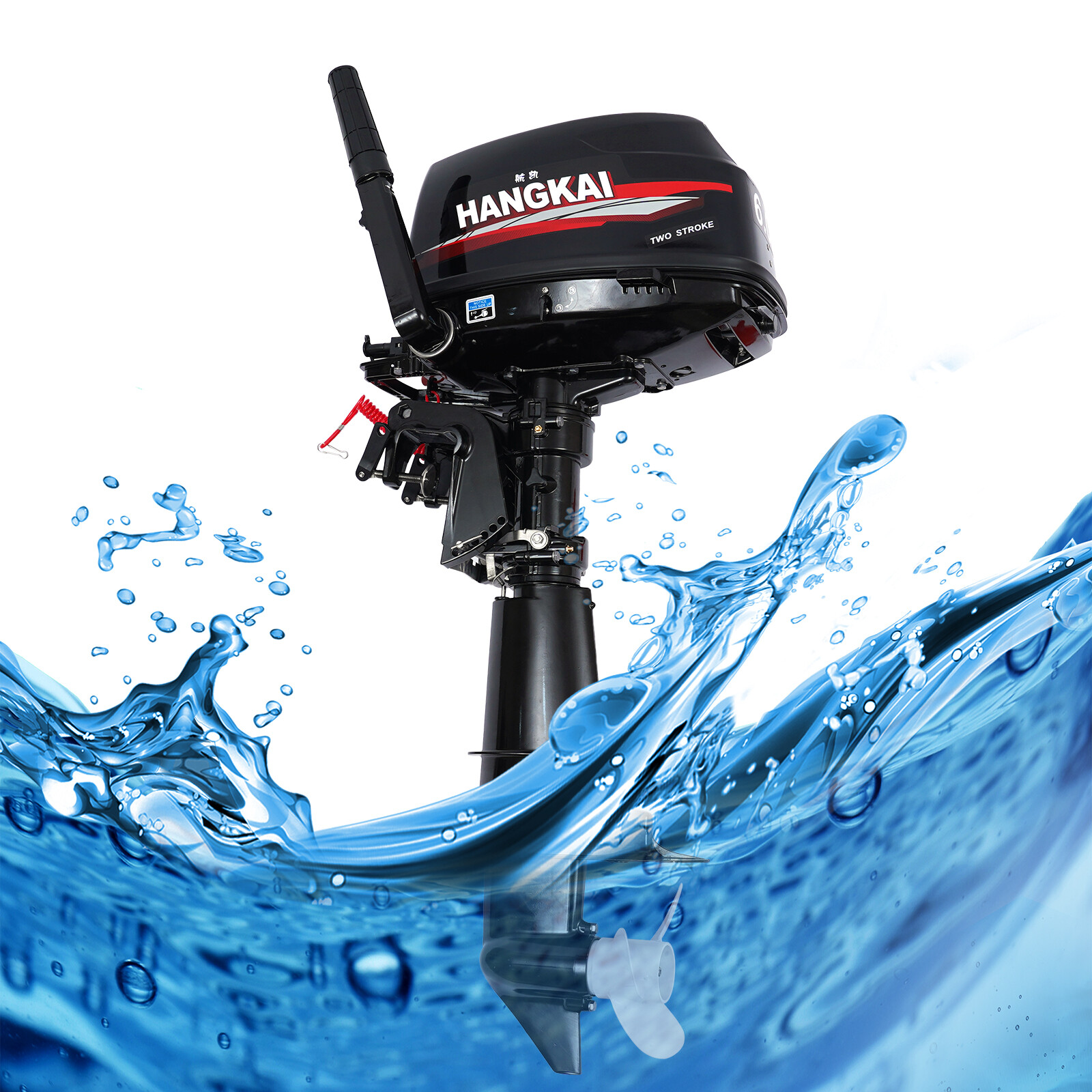 HANGKAI 2/4-Stroke 3.5/3.6/4/6/6.5/7 HP Boat Engine Outboard Motor Water Cooling