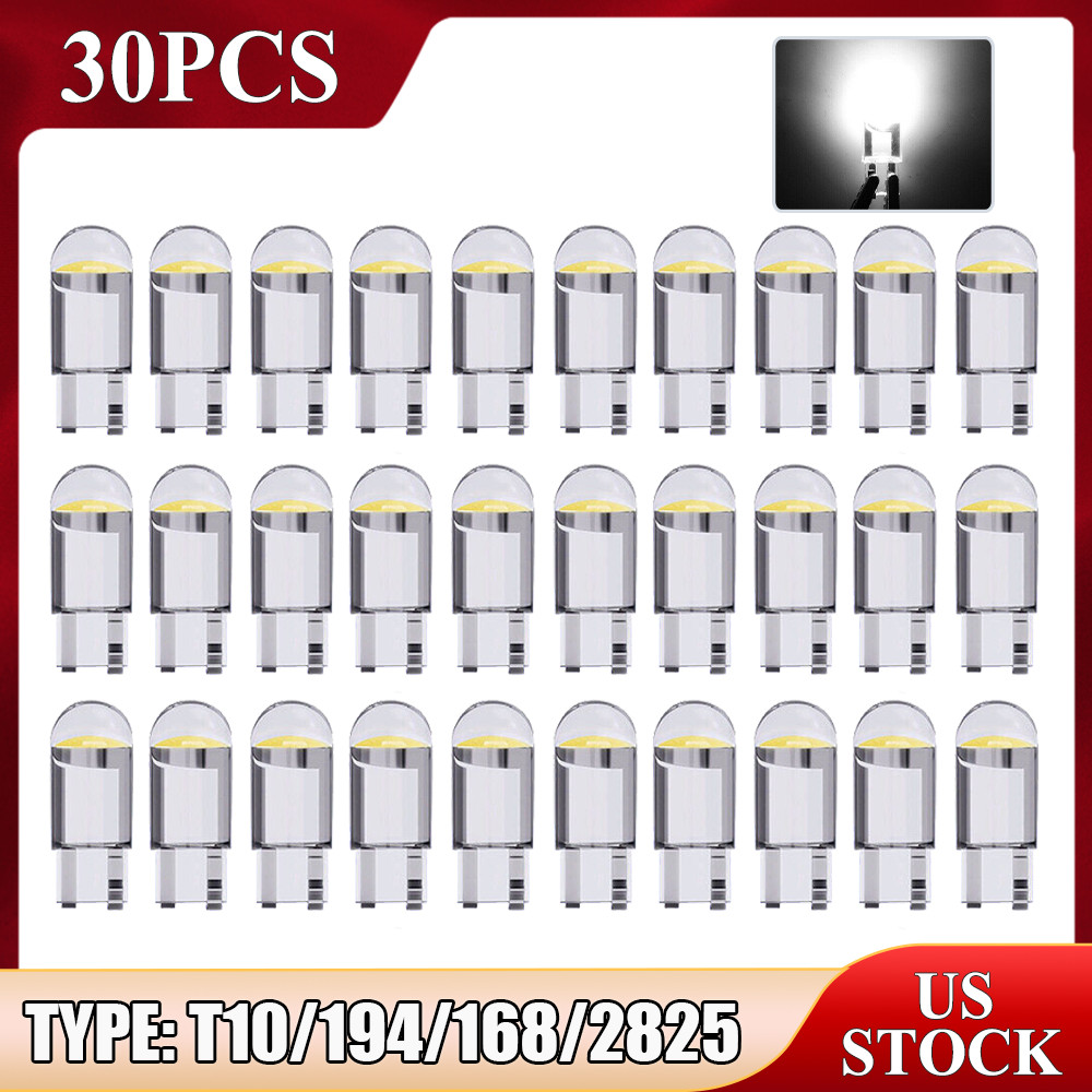 30x T10 LED License Plate Interior Light Bulbs Super White 194 168 2825 6500K 30x T10 LED License Plate Interior Light Bulbs Super White 194 168 2825 6500K