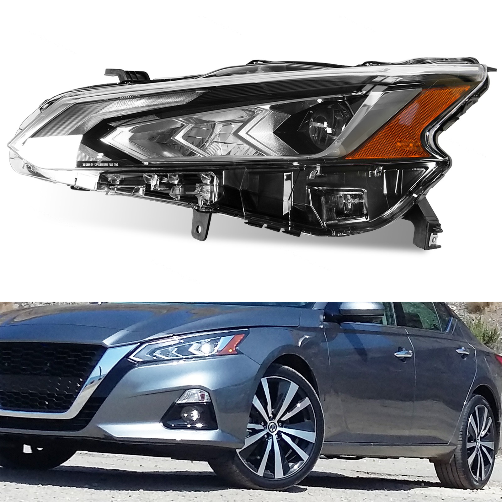 Left Full LED Headlight Assembly W/ Bulbs For Nissan Altima SV SR 2.5L 2019-2022