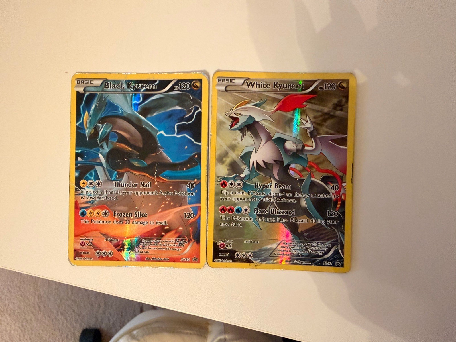 White Kyurem & Black Kyurem Full Art Promo XY81 & XY80 Holo White Kyurem & Black Kyurem Full Art Promo XY81 & XY80 Holo