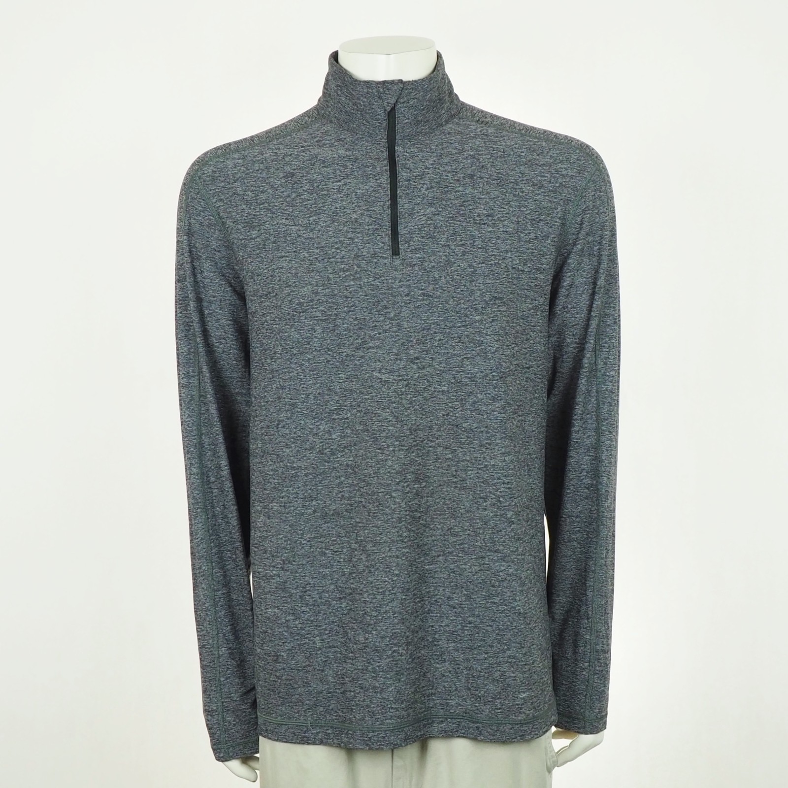 Lululemon Surge Warm 1/4-Zip Pullover Shirt Mens Large Heathered Black Training Lululemon Surge Warm 1/4-Zip Pullover Shirt Mens Large Heathered Black Training