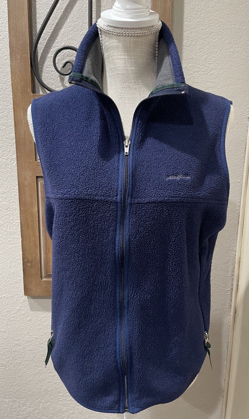 Vintage Patagonia Synchilla Fleece Vest Size Small Full Zip Up Blue Vintage Patagonia Synchilla Fleece Vest Size Small Full Zip Up Blue
