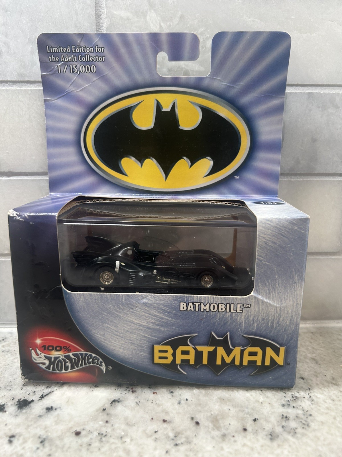 2003 Hot Wheels 100% BATMAN BATMOBILE ~ Limited Edition 1/15000 w/ Display Case 2003 Hot Wheels 100% BATMAN BATMOBILE ~ Limited Edition 1/15000 w/ Display Case
