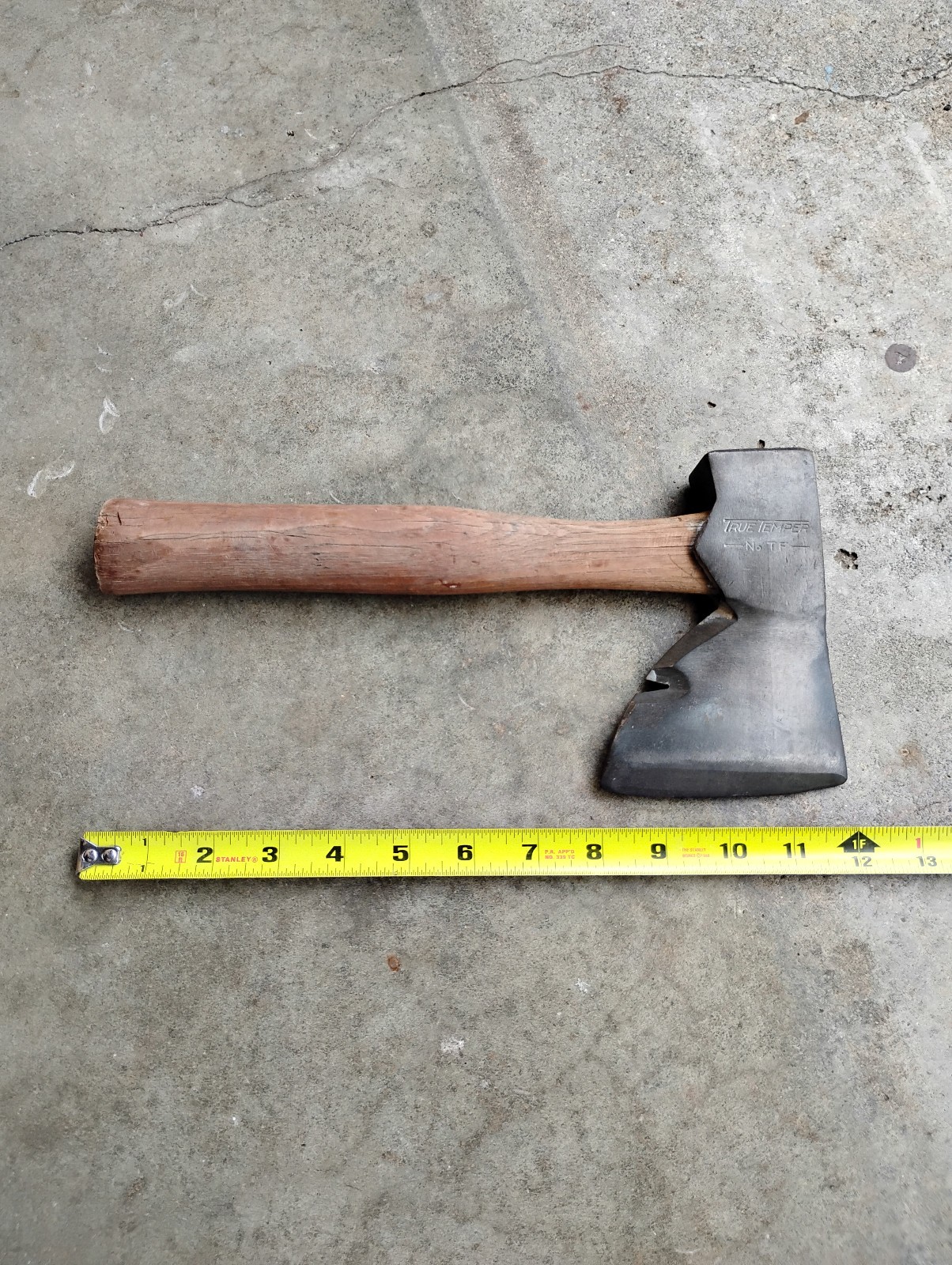 Vintage True Temper No TF Hewing Hatchet Axe Offset Vintage True Temper No TF Hewing Hatchet Axe Offset