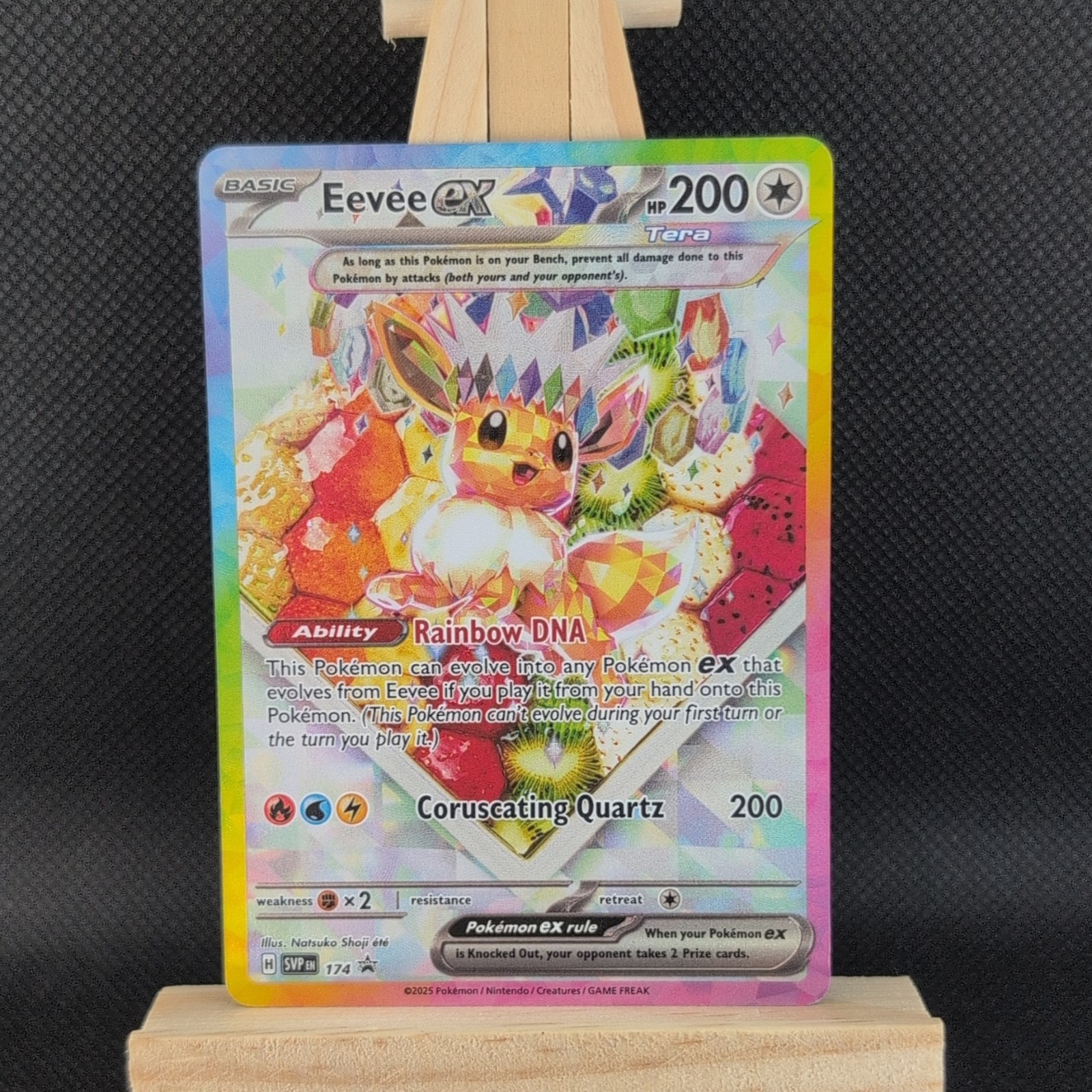 EEVEE EX 174 PRISMATIC EVOLUTIONS BLACK STAR PROMO HOLO 2025 EEVEE EX 174 PRISMATIC EVOLUTIONS BLACK STAR PROMO HOLO 2025