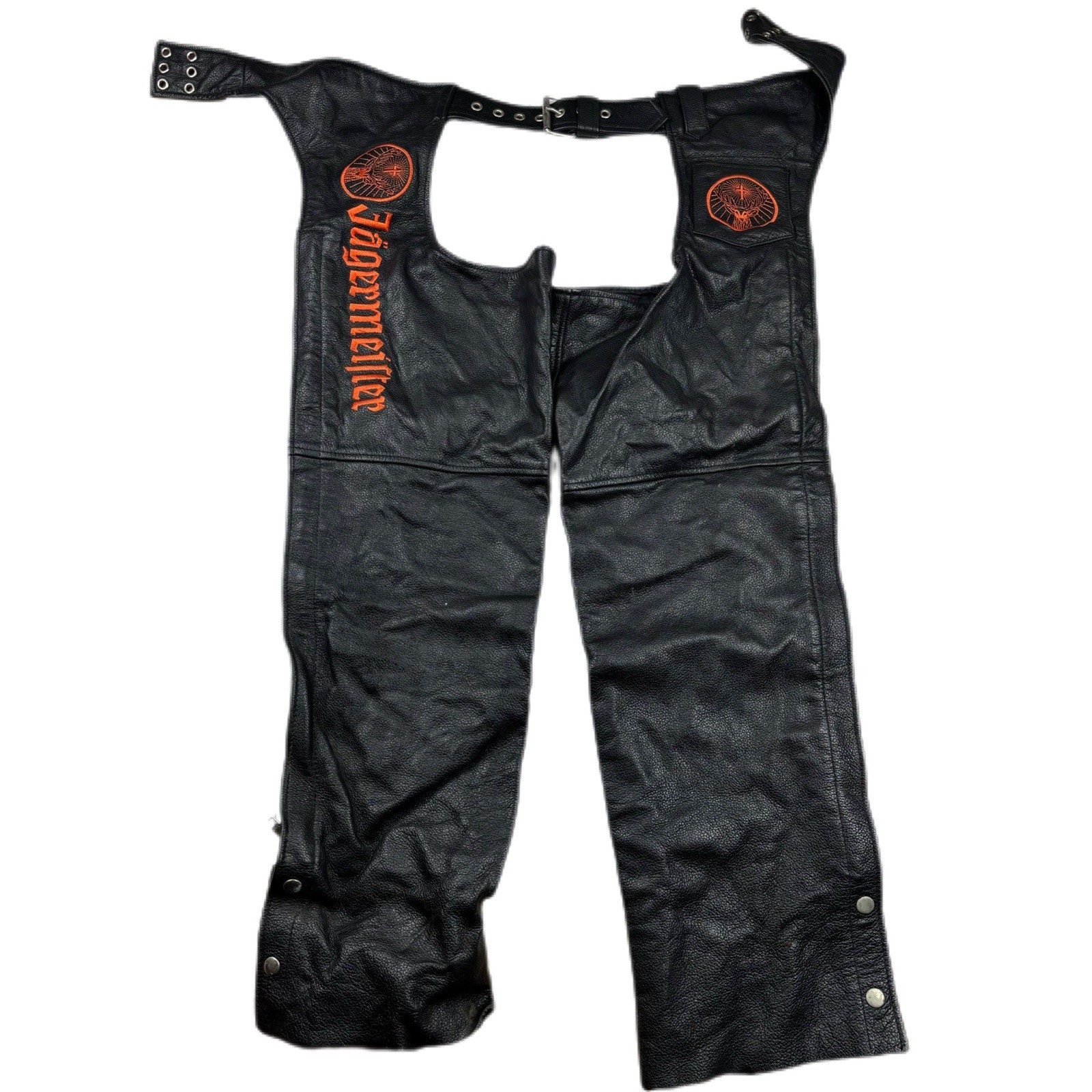 Jagermeister Women’s Black Leather Chaps Size Medium Jagermeister Women’s Black Leather Chaps Size Medium