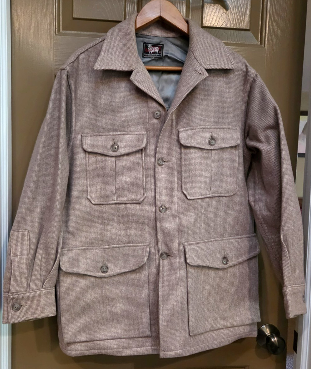 VINTAGE 50s Woolrich Mackinaw Cruiser Shacket Jacket Herringbone Wool USA Mens M VINTAGE 50s Woolrich Mackinaw Cruiser Shacket Jacket Herringbone Wool USA Mens M